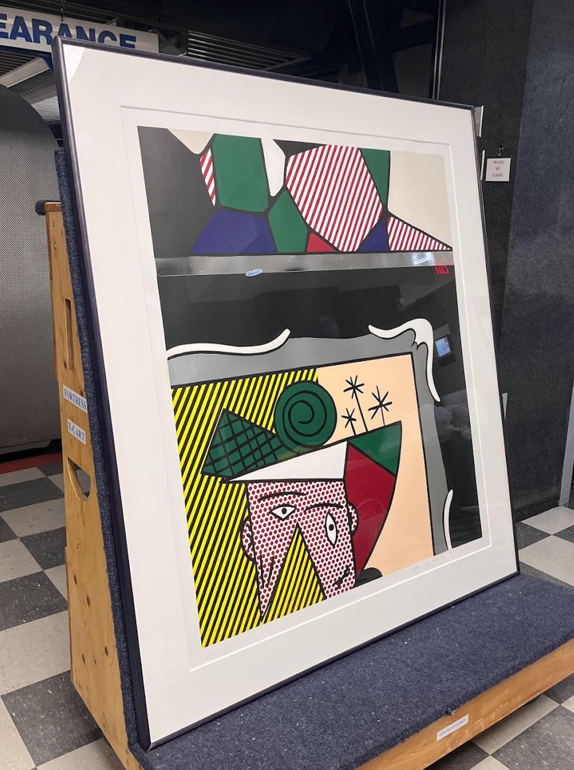 Roy Lichtenstein „Zwei Gemälde“ (Corlett 205) Multiple Media-Druck 1984 im Angebot 1