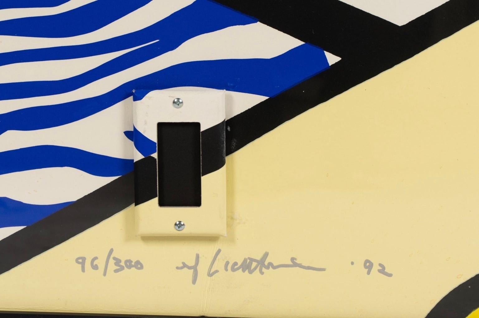 Roy Lichtenstein 'Carta da parati con pavimento blu' 1992 15