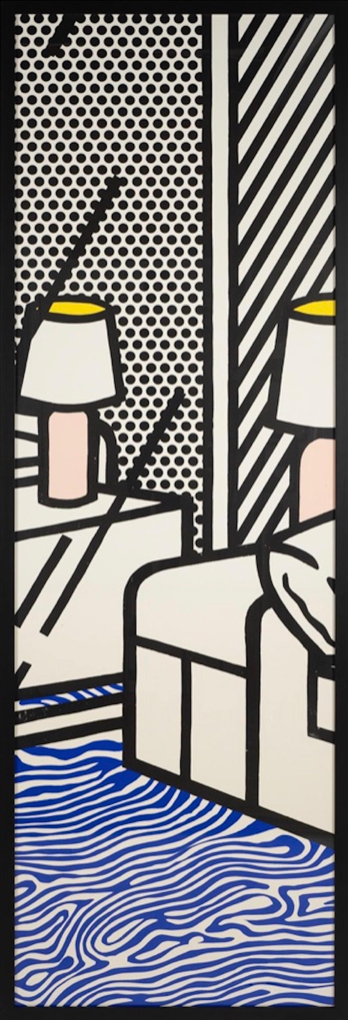 Roy Lichtenstein « Paper With Blue Floor Interior », 1992 en vente 3