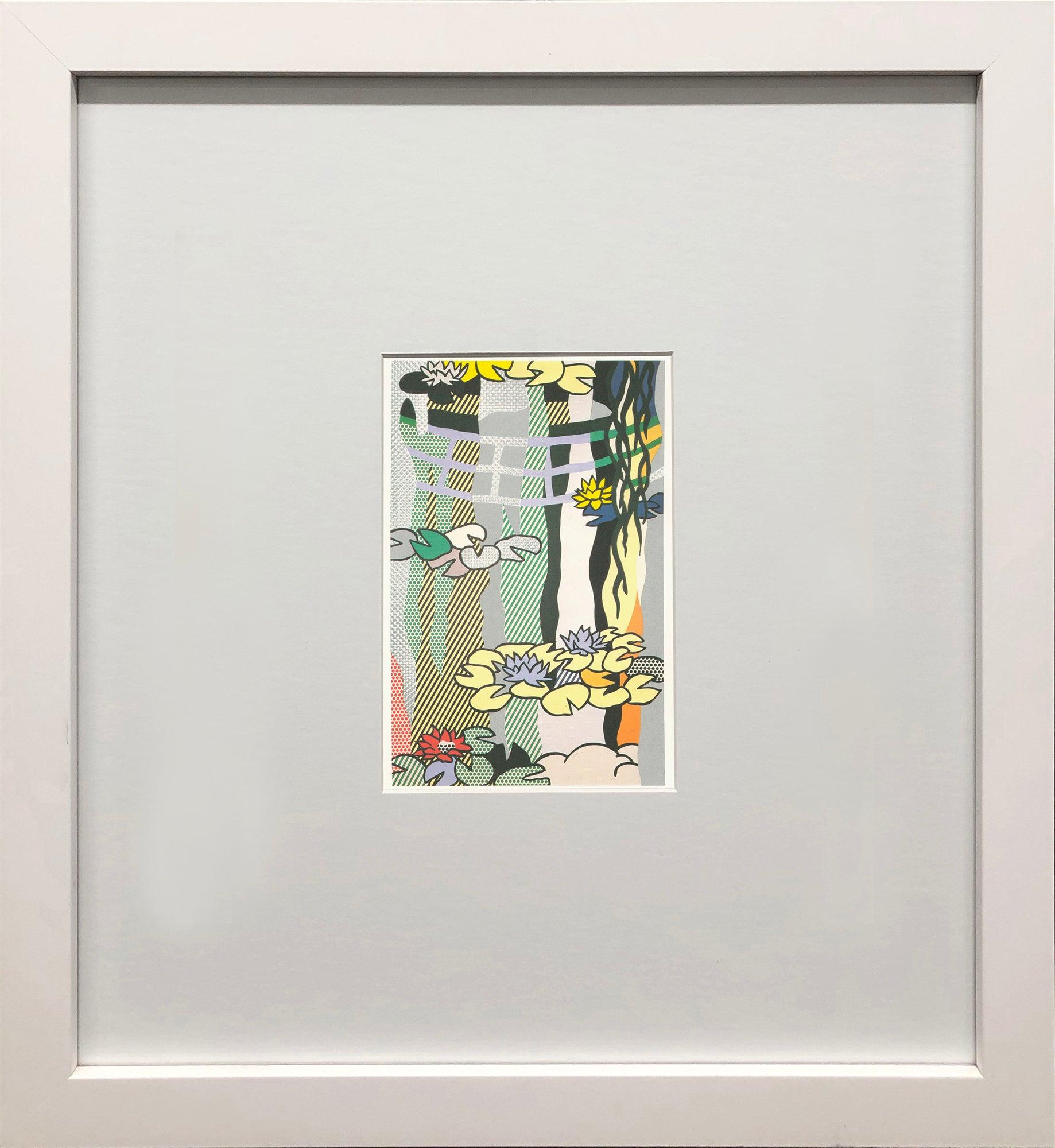 Lichtenstein reinterprets MonetÕs iconic subject through his Pop Art lens, transforming the Impressionist water garden into bold comic-inspired forms with flat colors and Ben-Day dots. Published in 1994 by Te Neues Publishing Company as part of a