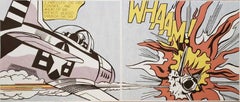 Roy Lichtenstein - Whaam - Silkscreen suite of two Hand Signed right print