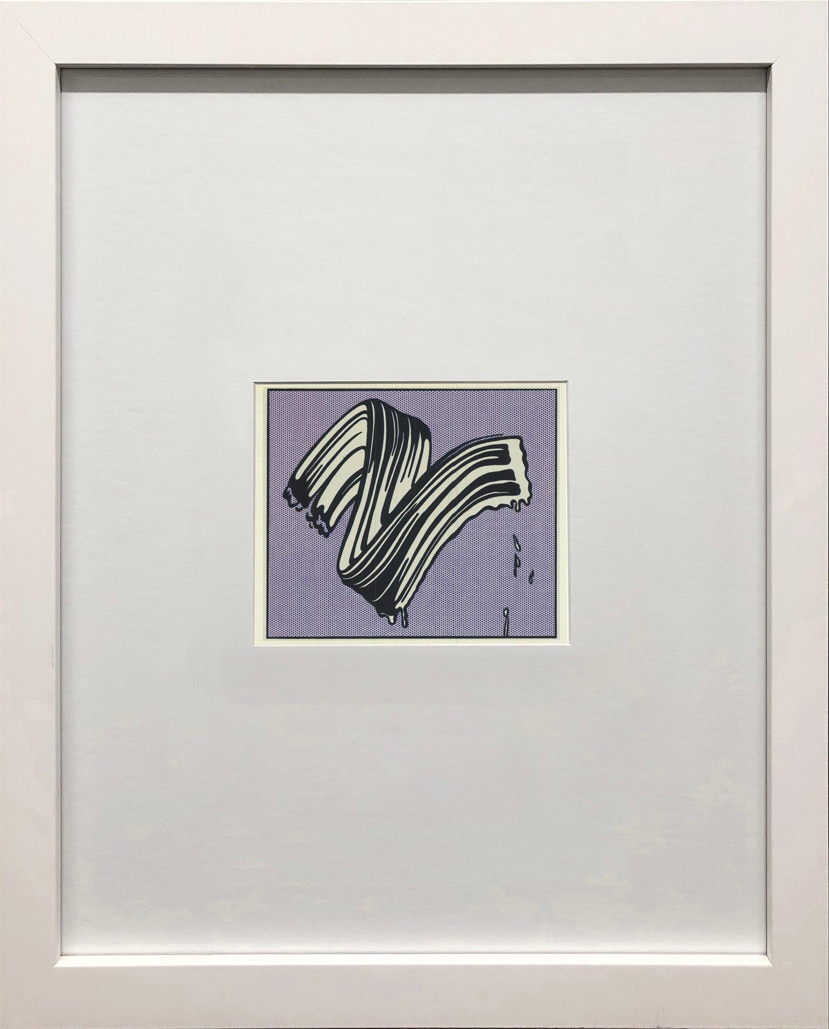 White Brushstroke #1 Offset Print, Framed, 1992, Mint Condition