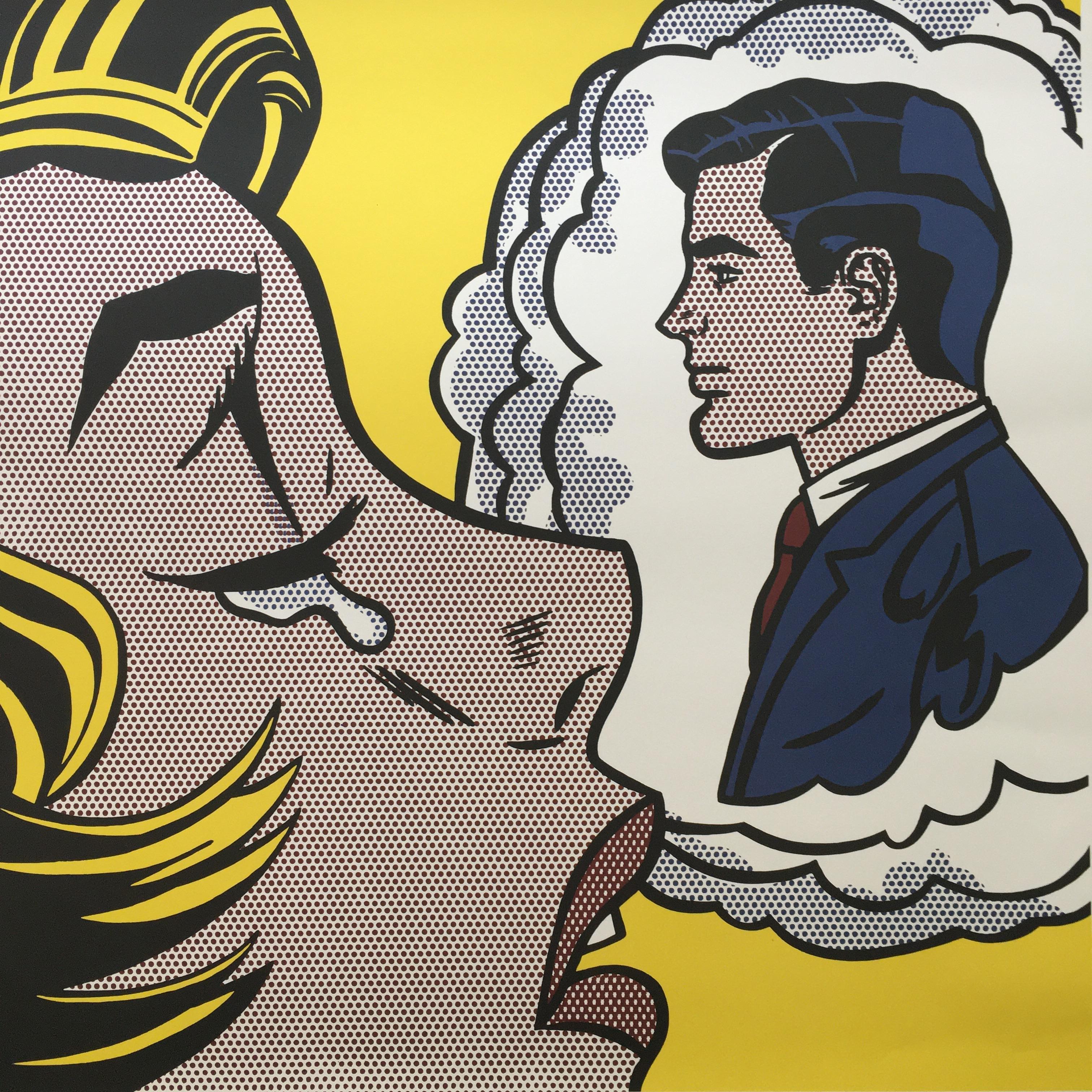 Yale University Art Gallery (Thinking of Him), Signed Poster - Print by Roy Lichtenstein
