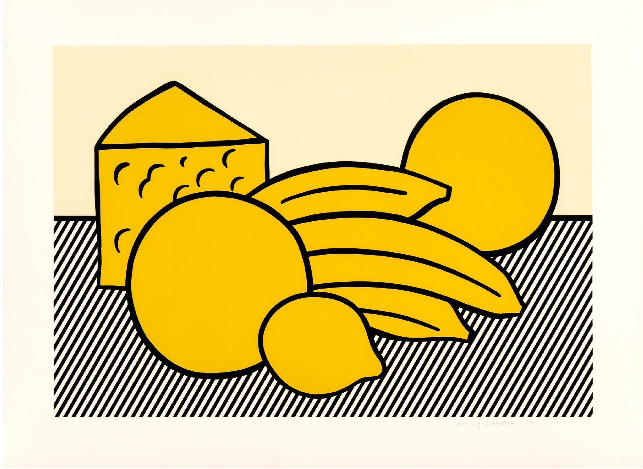 Roy Lichtenstein Yellow Still Life 1974 Hand Signed Lithograph and Screenprint 