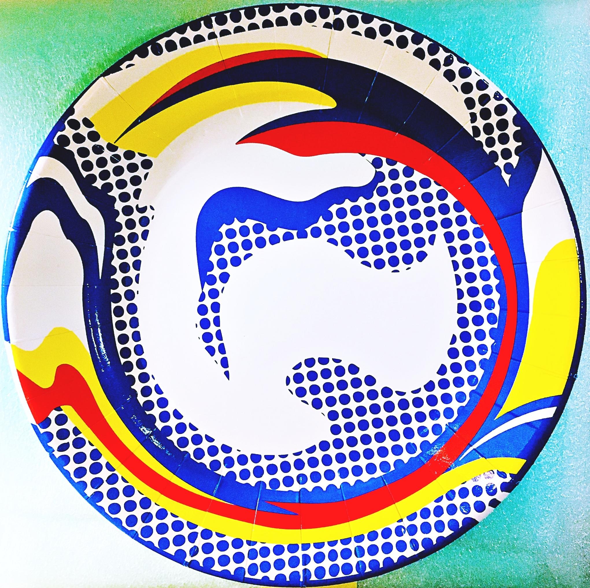 Roy Lichtenstein Abstract Print - Screenprinted Paper Plate Foundation & Estate authorized exclusively for Barneys