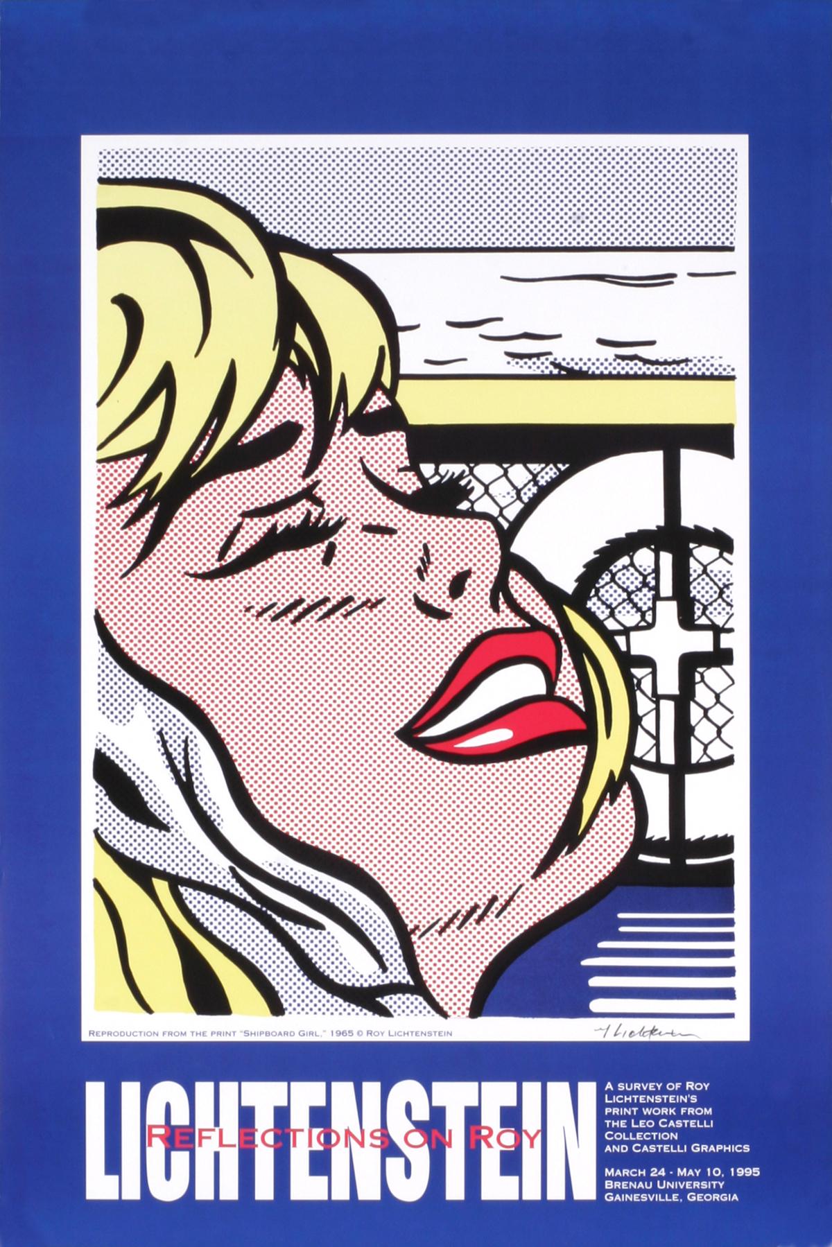 Shipboard Girl-ORIGINAL Exhibition Poster (Affiche d'exposition originale) - Print de Roy Lichtenstein