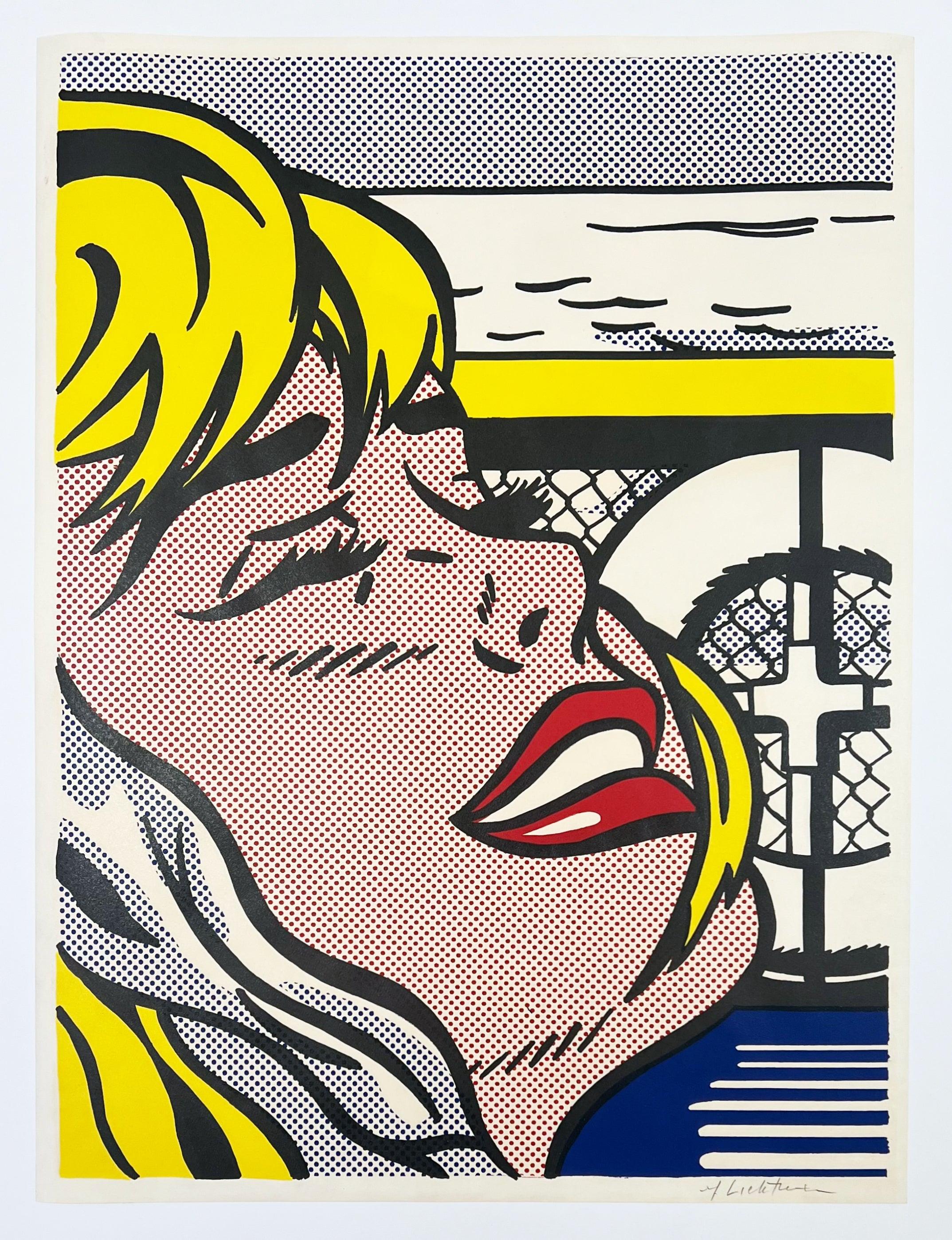 Artist: Roy Lichtenstein
Title: Shipboard Girl
Medium: Offset lithograph on white wove paper
Date: 1965
Edition: Unknown
Frame Size: 35 5/8