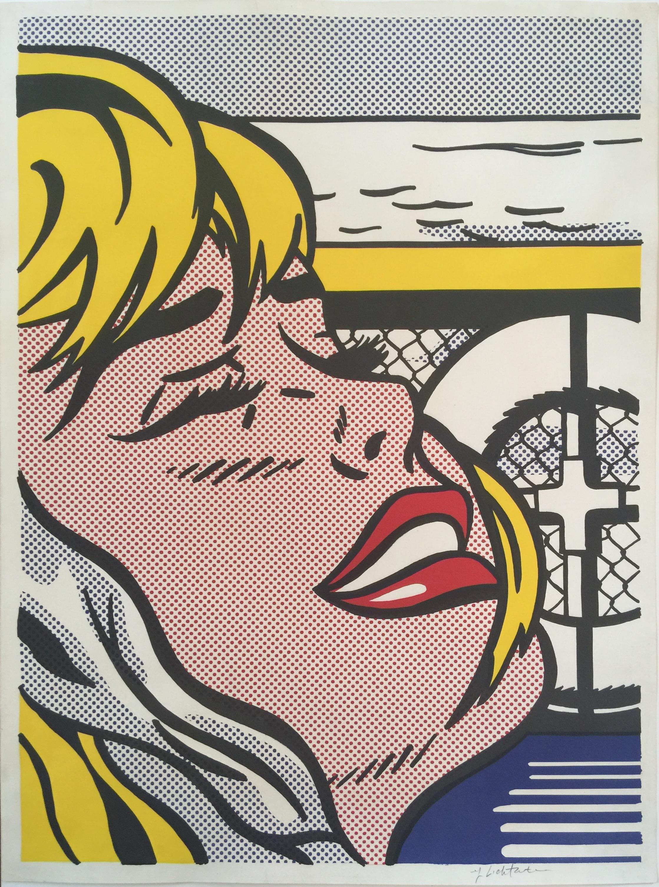 Roy Lichtenstein Portrait Print - Shipboard Girl