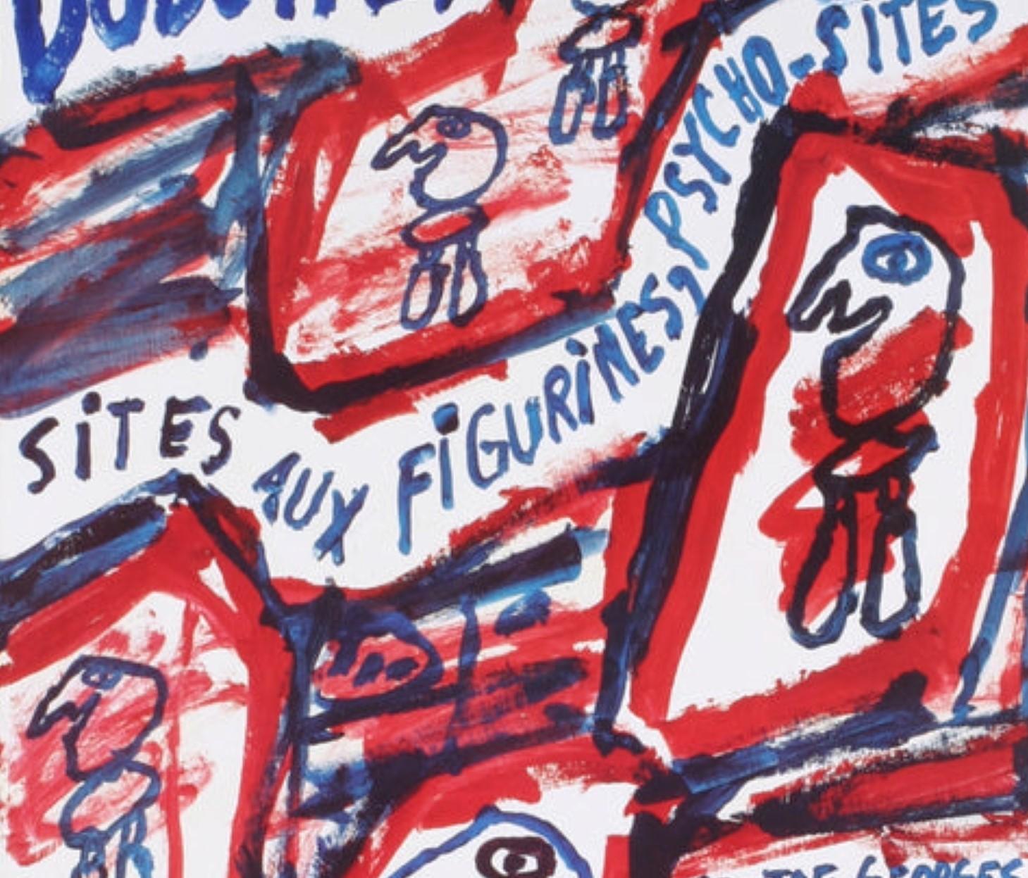 Sites Aux Figurines Psycho-Sites By Jean Dubuffet - Print de Roy Lichtenstein