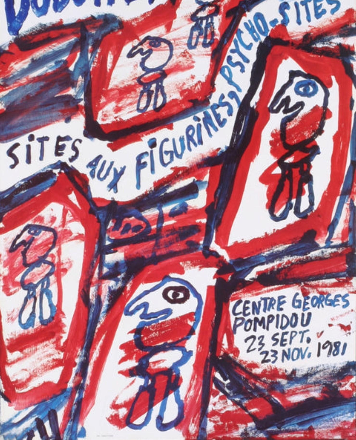 Sites Aux Figurines Psycho-Sites By Jean Dubuffet - Contemporain Print par Roy Lichtenstein