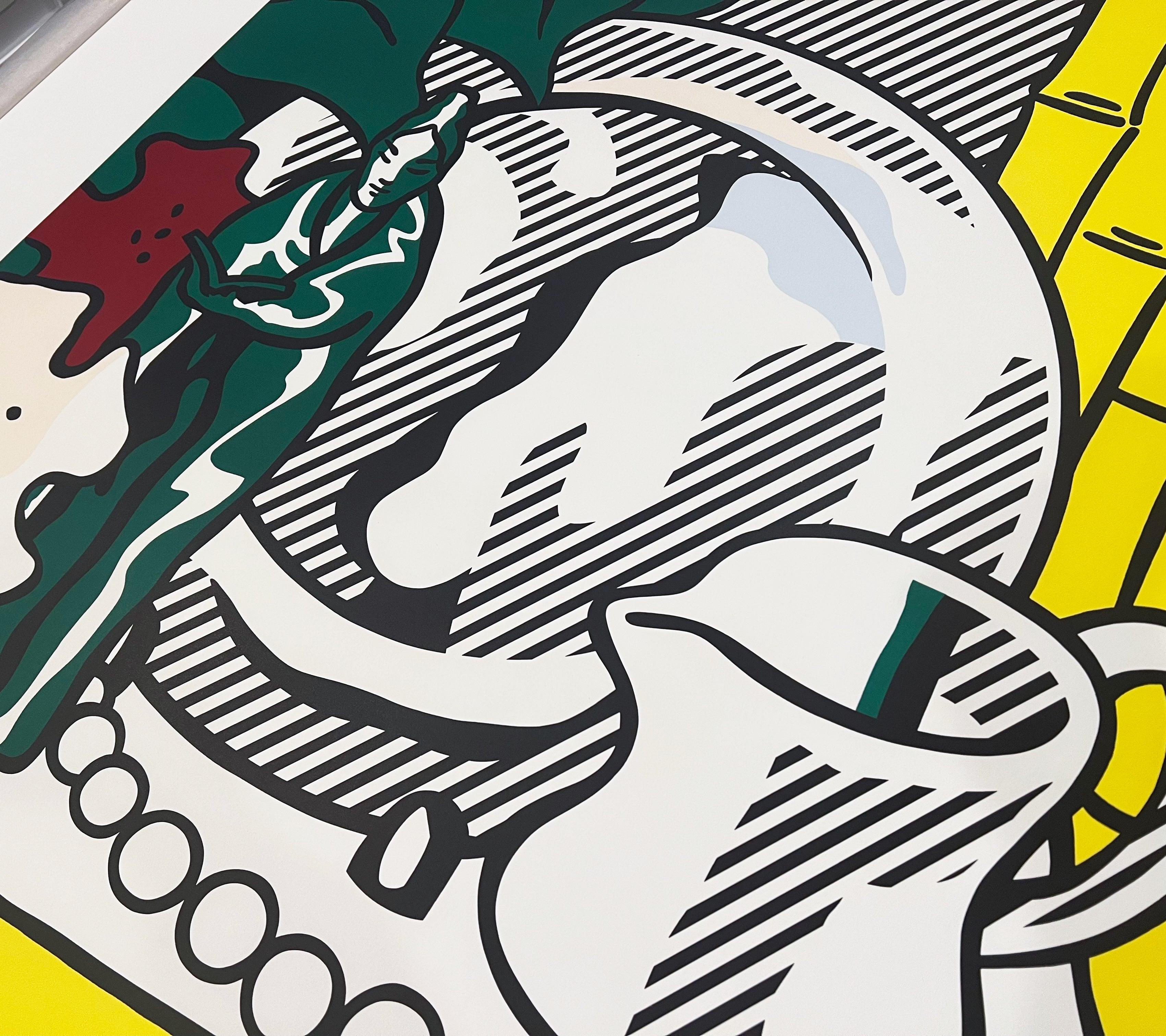 Artist: Roy Lichtenstein
Title: Still Life with Figurine (Six Still Lifes)
Medium: Lithograph and screenprint on Rives BFK paper
Date: 1974
Edition: 65/100
Sheet Size: 46 3/4
