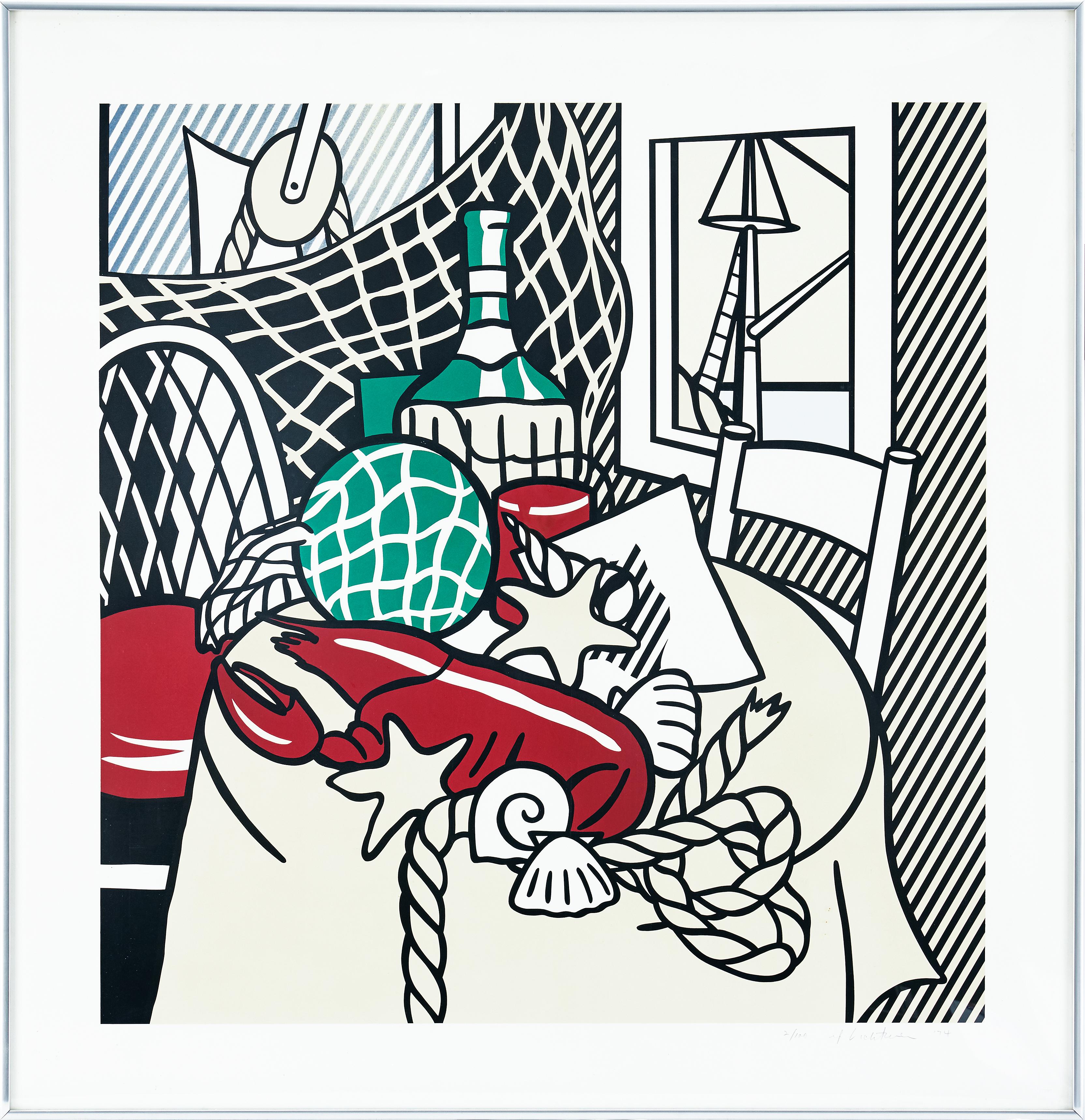 Stillleben mit Hummer – Print von Roy Lichtenstein