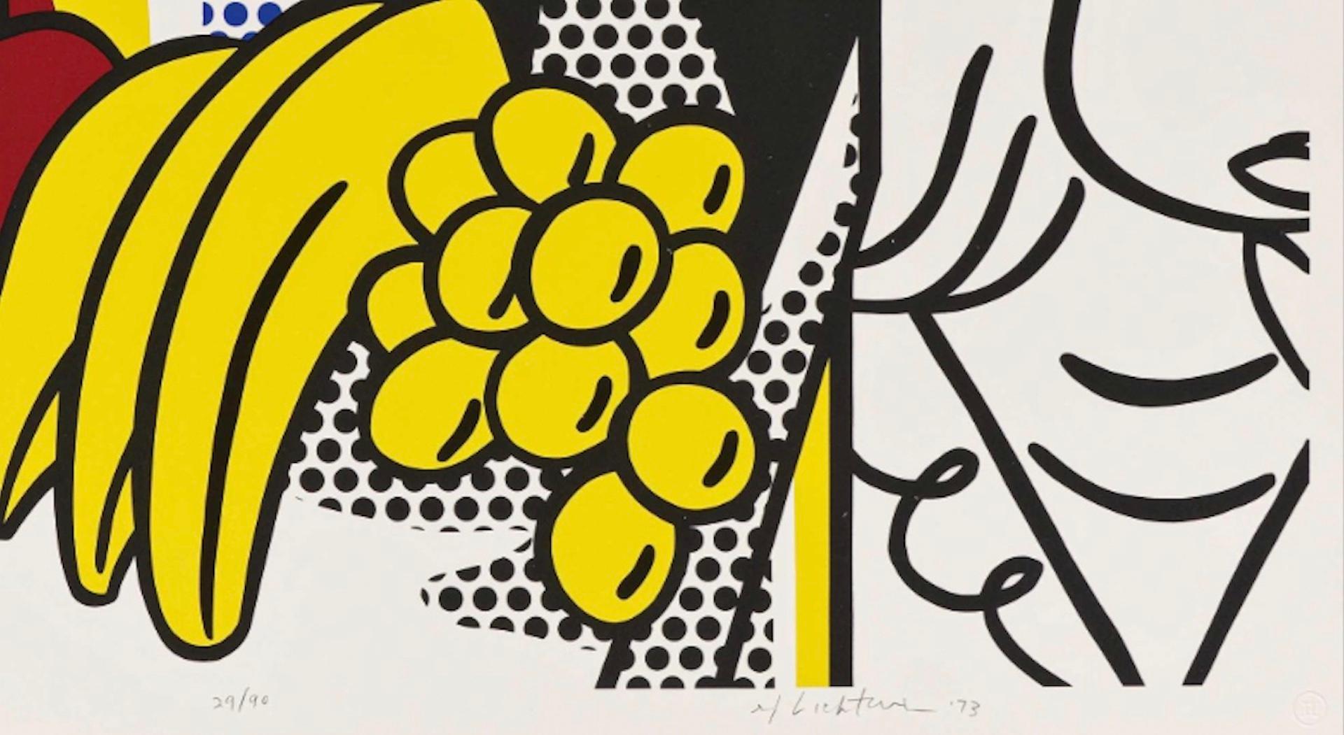 Nature morte avec Picasso. De : Hommage à Picasso - Orange Figurative Print par Roy Lichtenstein