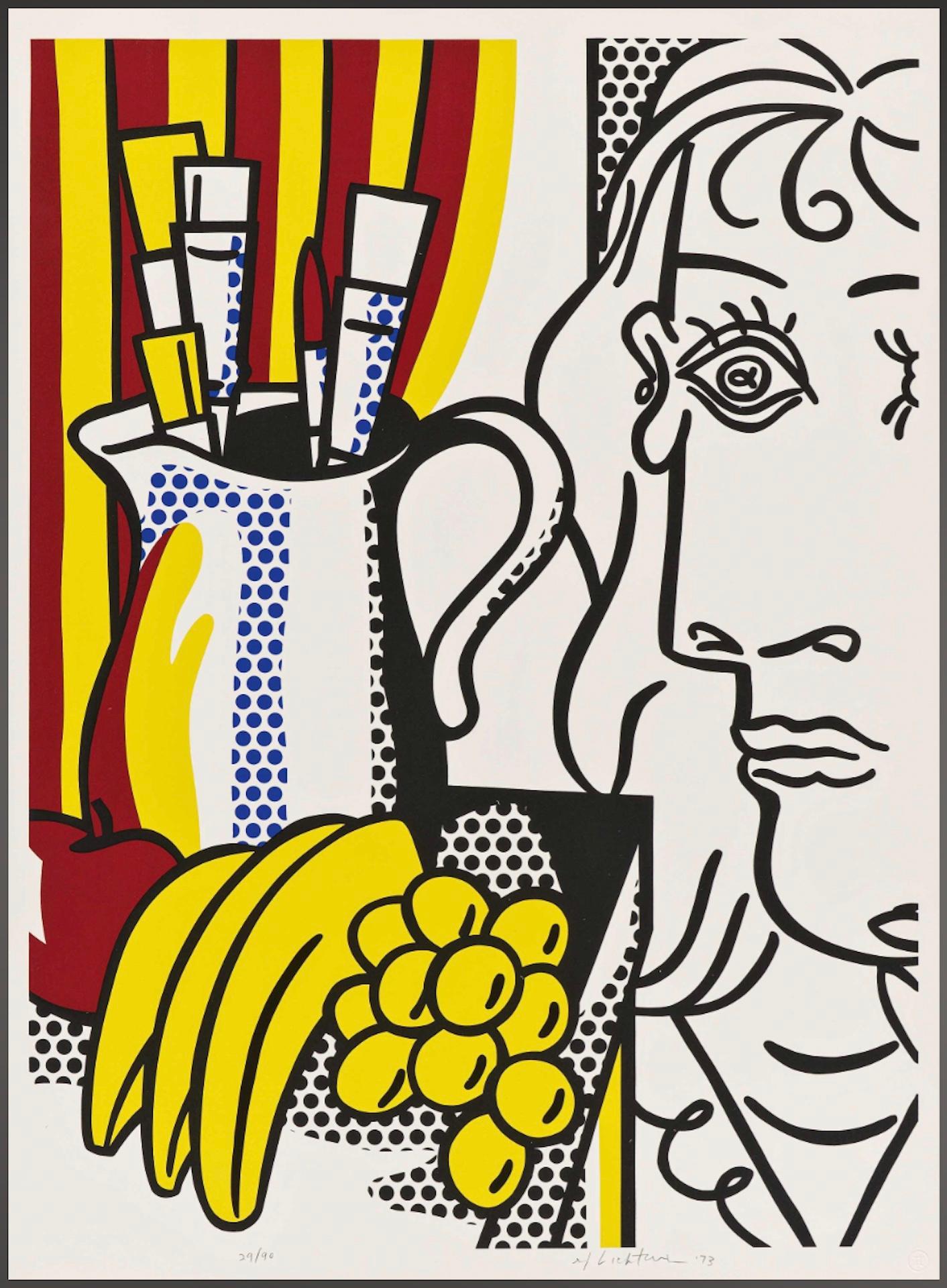 Figurative Print Roy Lichtenstein - Nature morte avec Picasso. De : Hommage à Picasso