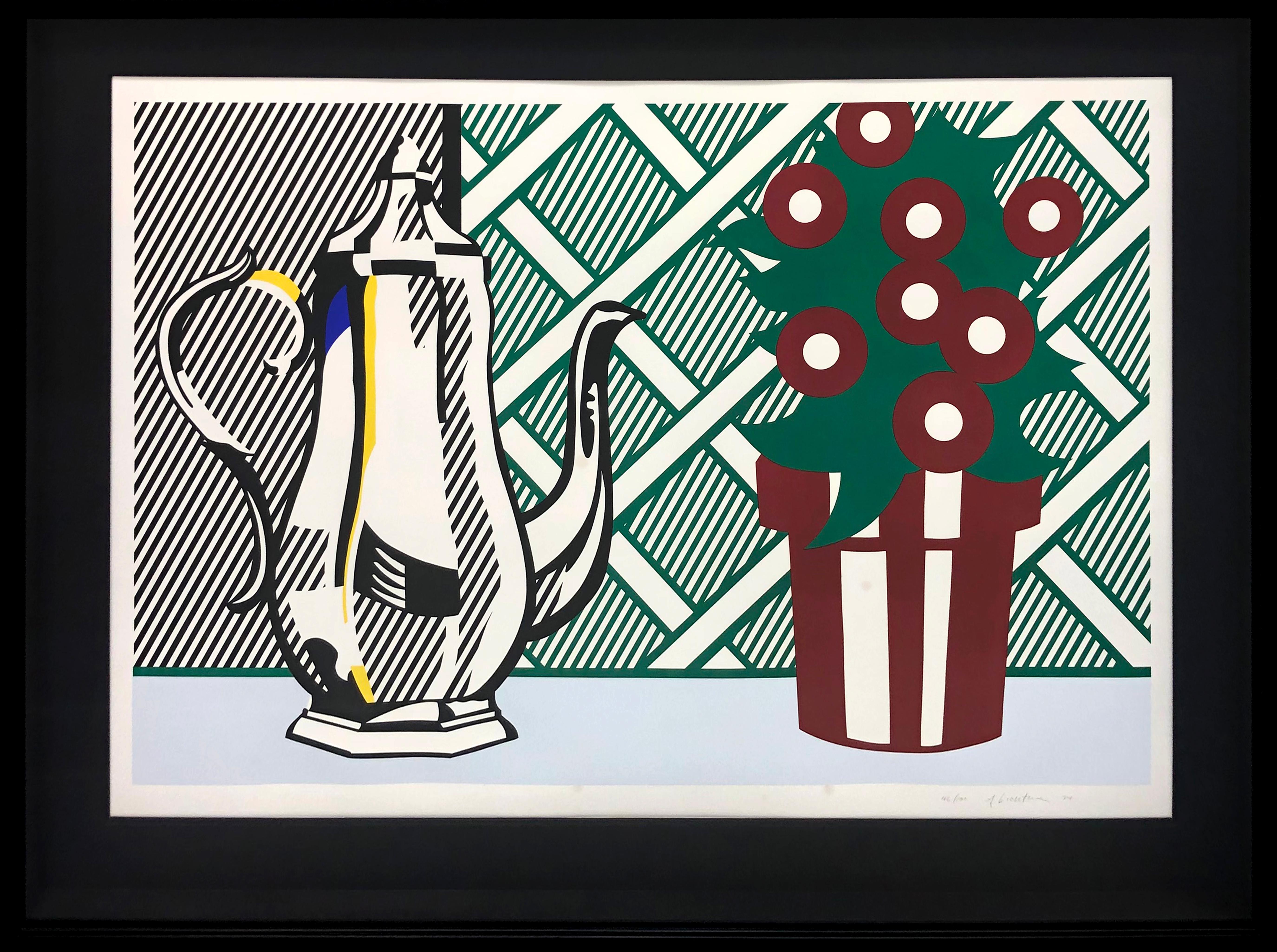 Roy Lichtenstein Still-Life Print - STILL LIFE WITH PITCHER AND FLOWERS