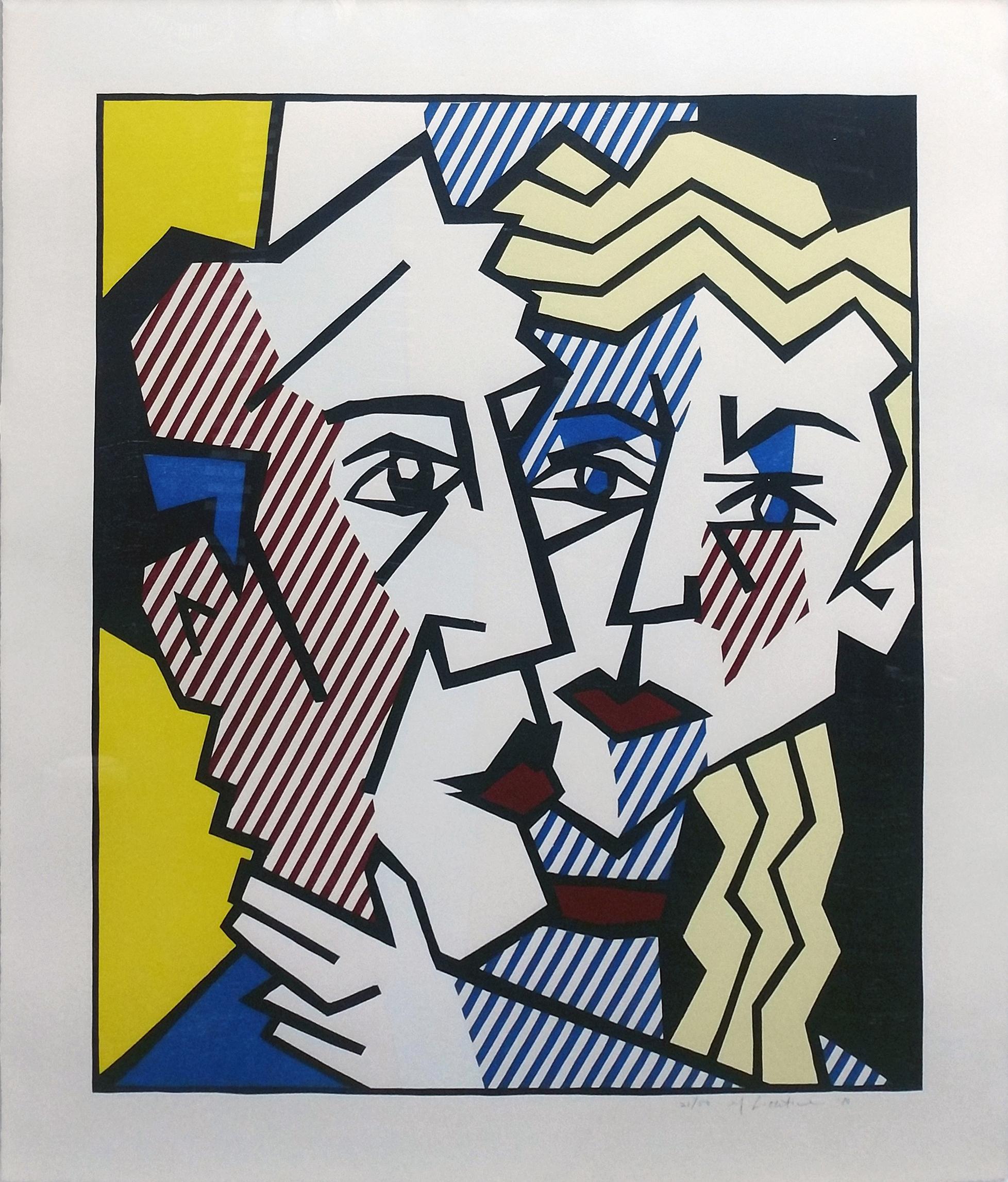 Roy Lichtenstein Portrait Print - THE COUPLE