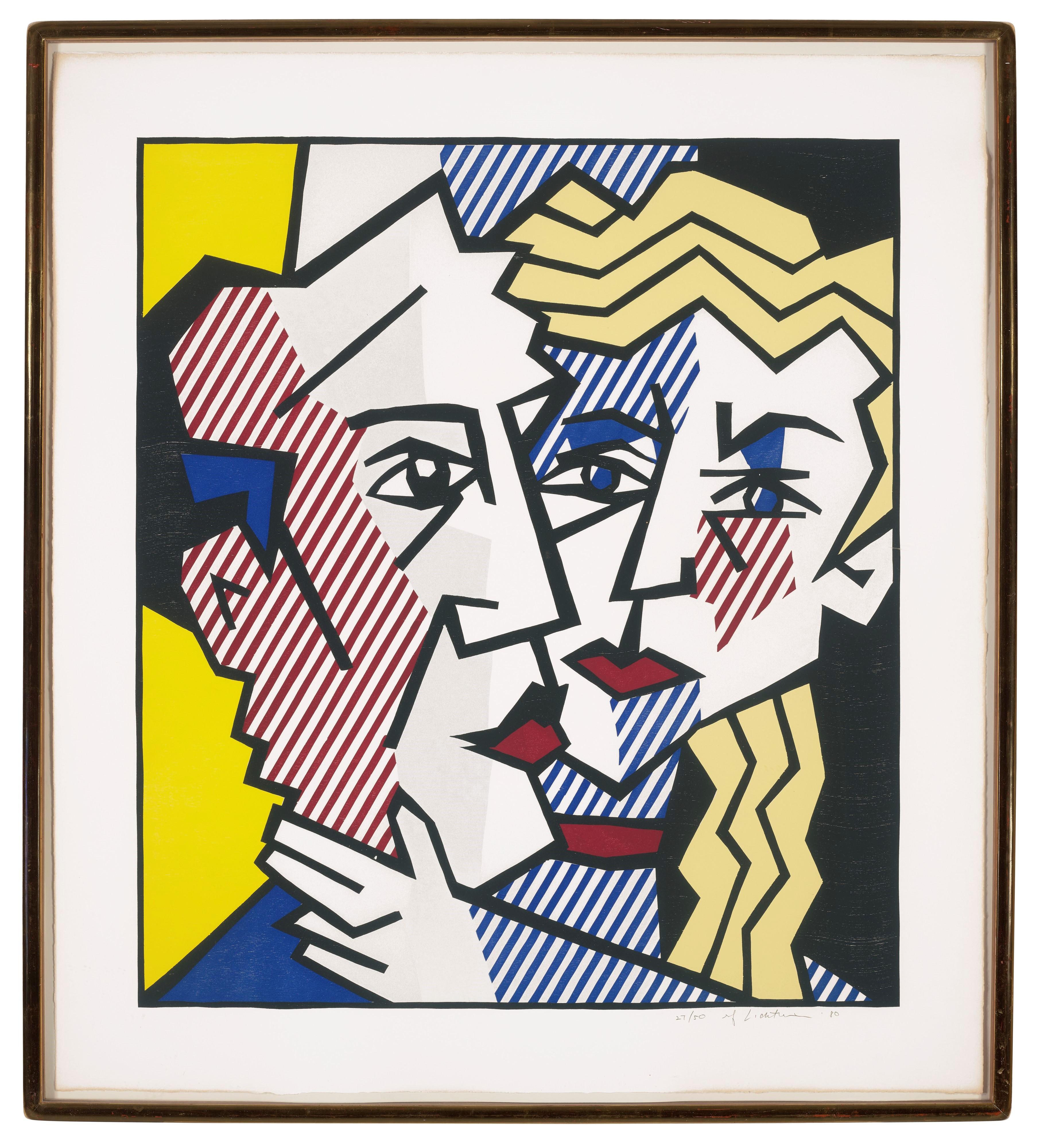 The Couple, from Expressionist Woodcut Series - Print by Roy Lichtenstein