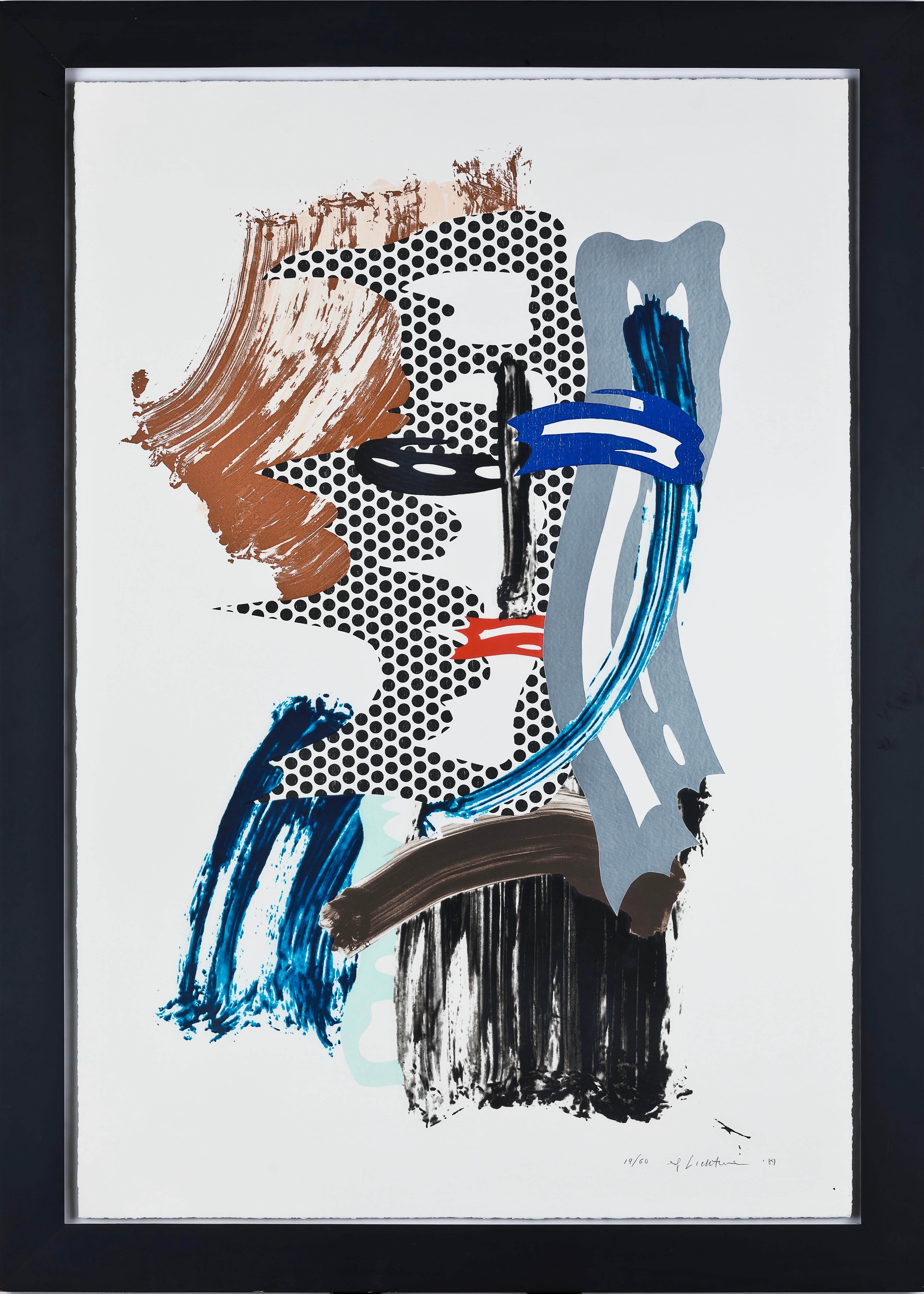 The Mask from Brushstroke Figures Series - Print by Roy Lichtenstein