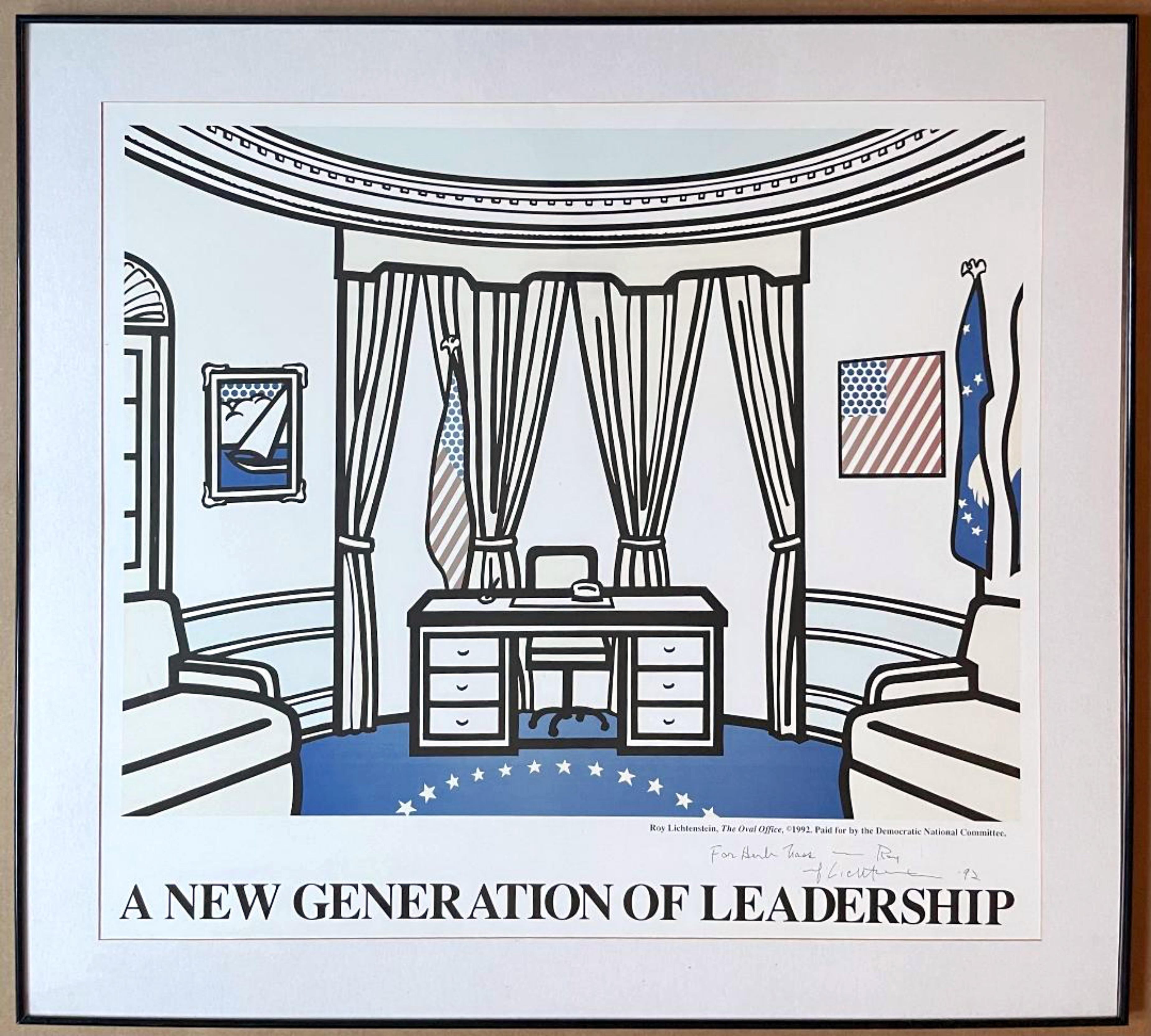 The Oval Office poster (hand signed, dated and inscribed by Roy Lichtenstein) For Sale 2