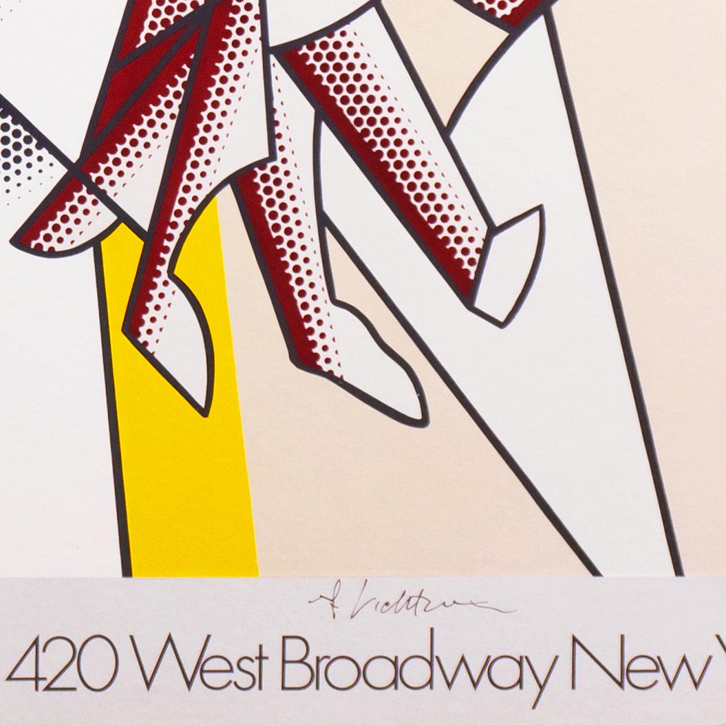 'The Red Horseman', Hand Signed, Leo Castelli Gallery Exhibition Poster, Pop Art - Print by Roy Lichtenstein
