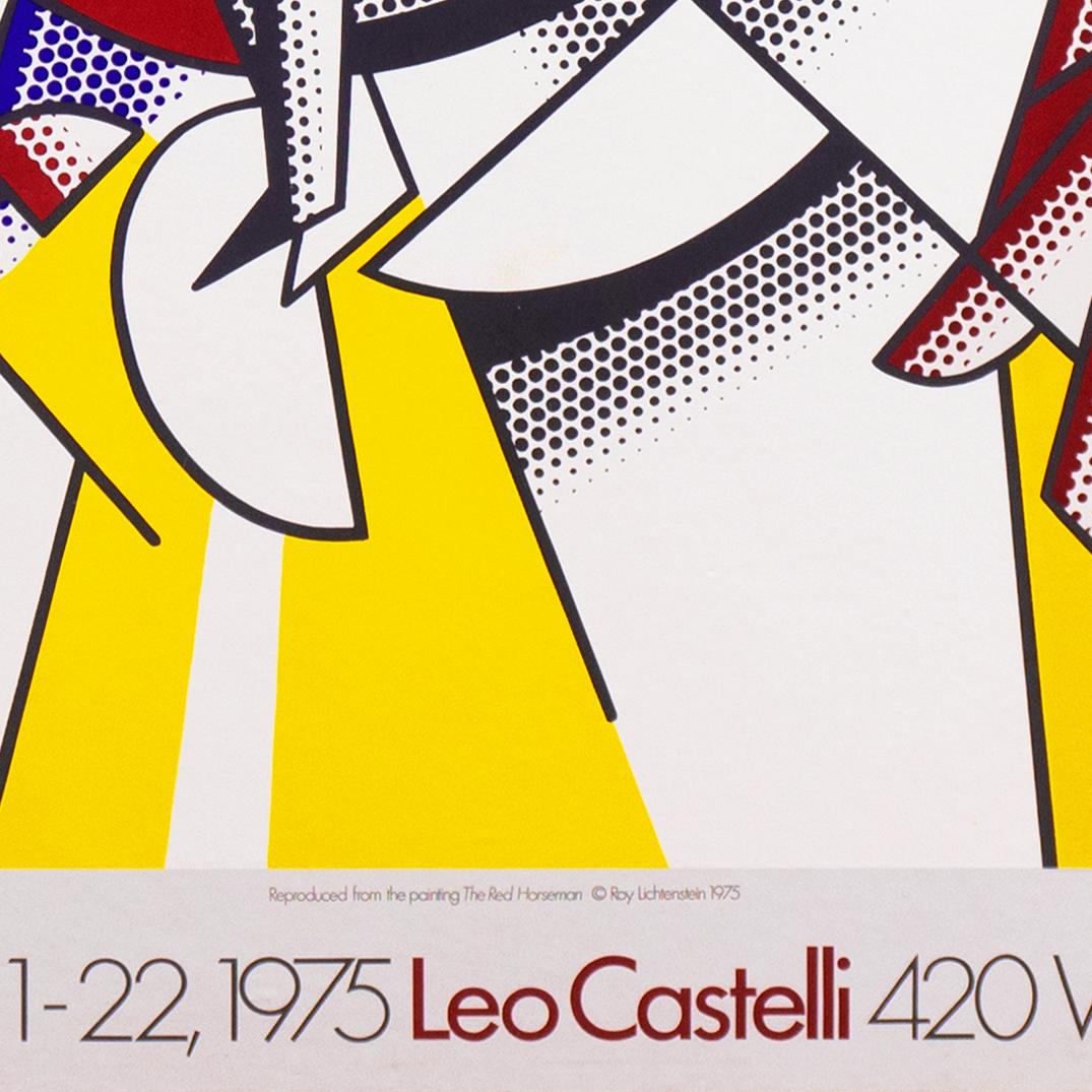 „Der rote Reiter“, handsigniertes, Ausstellungsplakat der Galerie Leo Castelli, Pop Art im Angebot 1