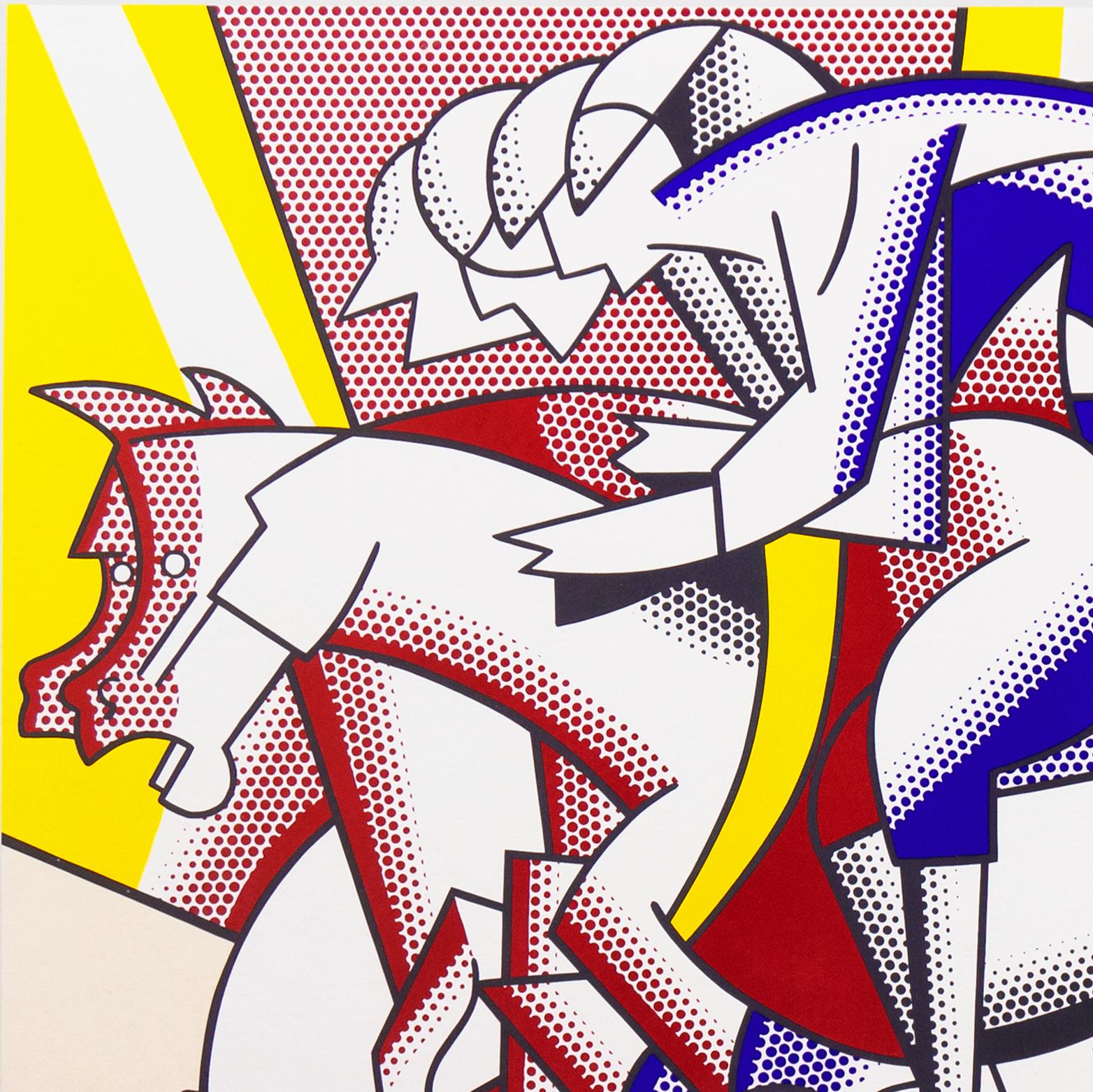 „Der rote Reiter“, handsigniertes, Ausstellungsplakat der Galerie Leo Castelli, Pop Art im Angebot 3