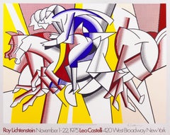 Vintage 'The Red Horseman', Hand Signed, Leo Castelli Gallery Exhibition Poster, Pop Art
