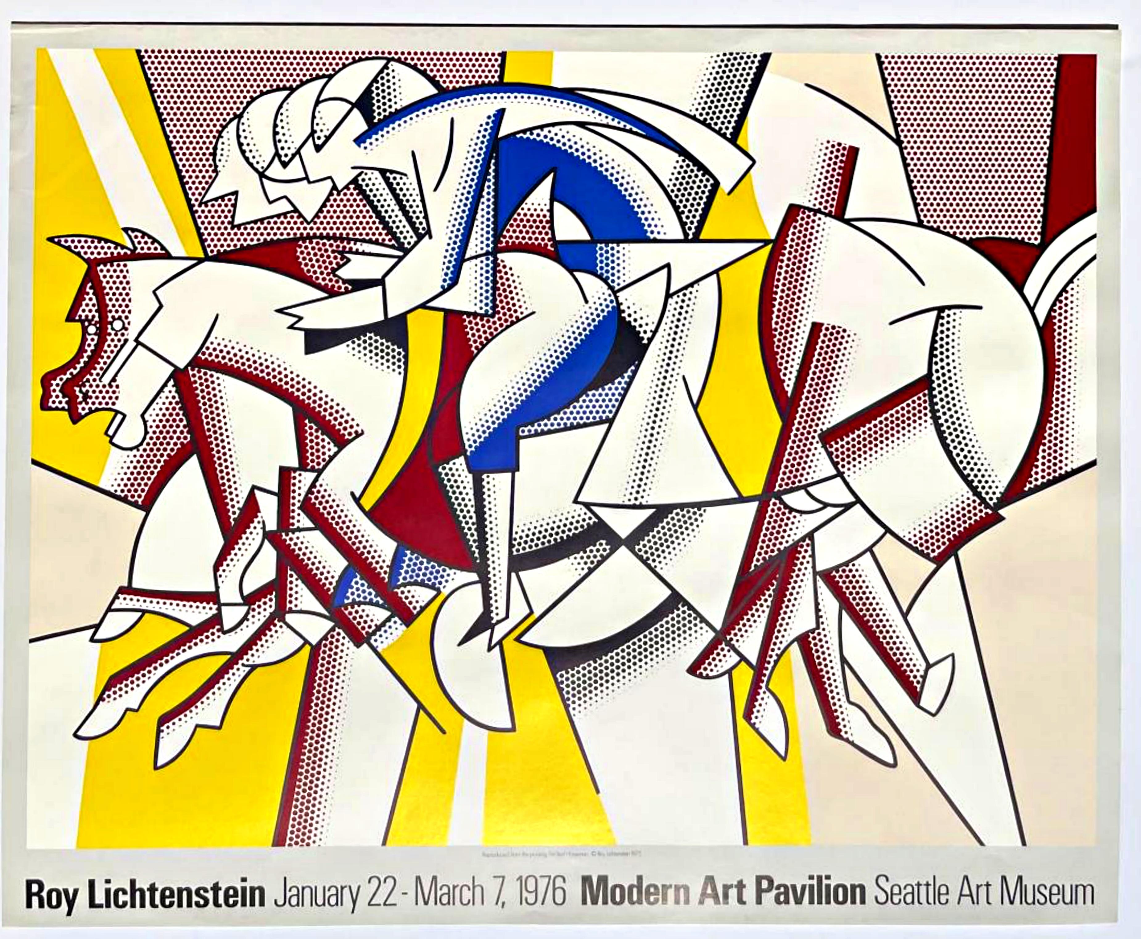 Lichtenstein Los jinetes rojos Pabellón de Arte Moderno Lt Ed Impresión del Museo de Arte de Seattle - Print de Roy Lichtenstein