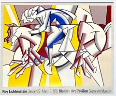 The Red Horsemen Modern Art Pavilion Lt Ed Seattle Art Museum print
