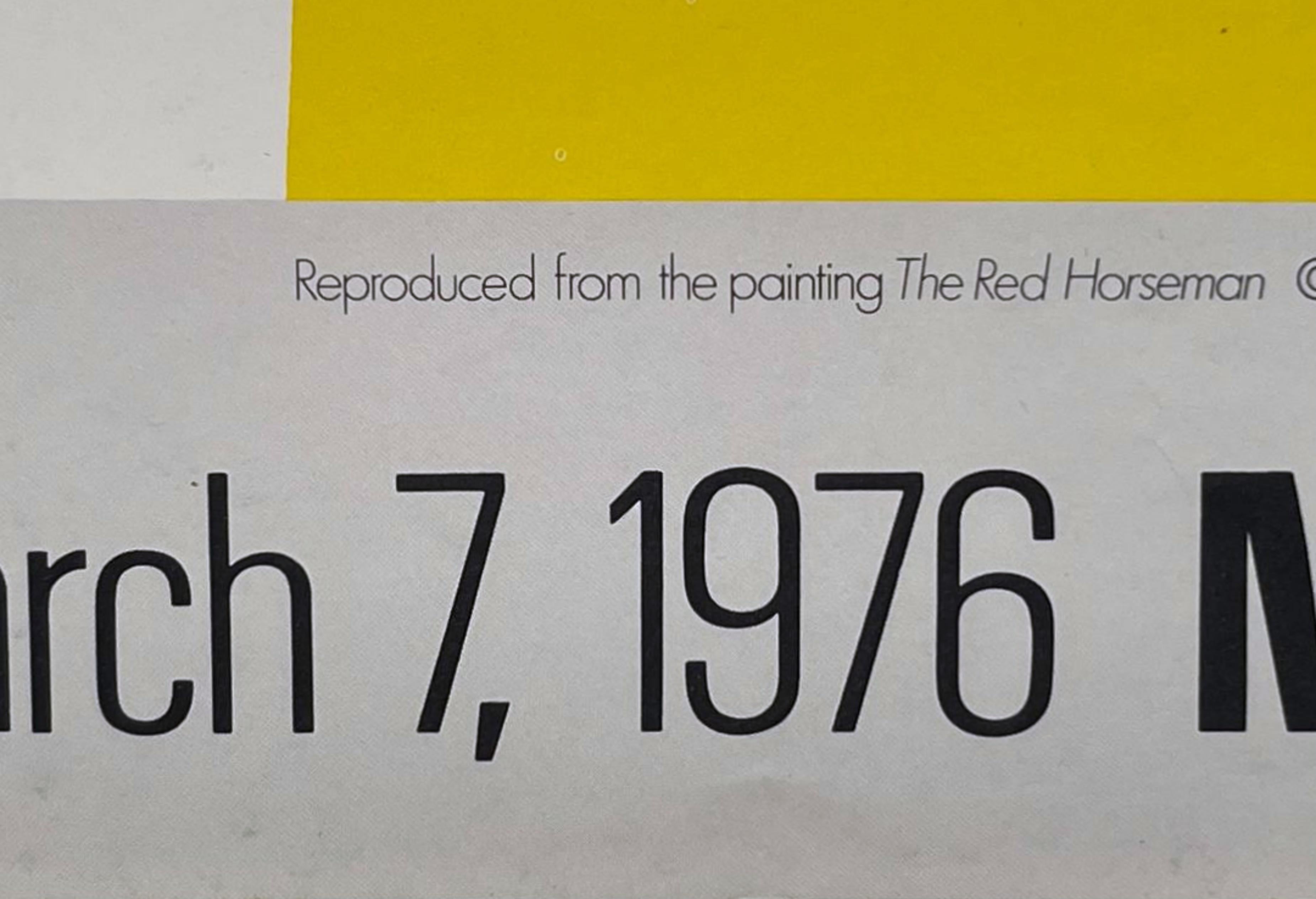 Los Jinetes Rojos (también conocidos como Ecuestres) Pabellón de Arte Moderno Cartel del Museo de Arte de Seattle en venta 4