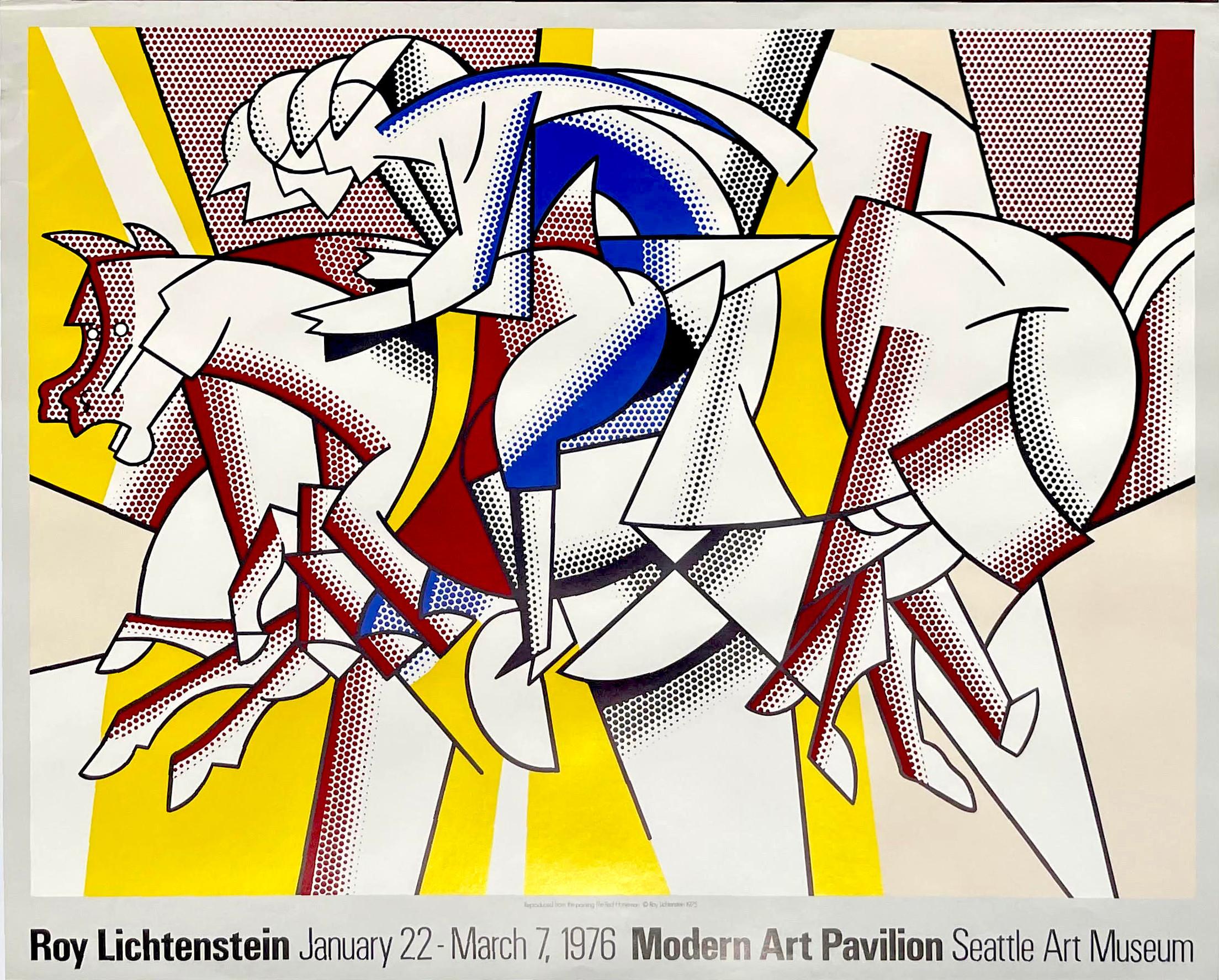 The Red Horsemen (aka Equestrians) Modern Art Pavilion Seattle Art Museum Poster