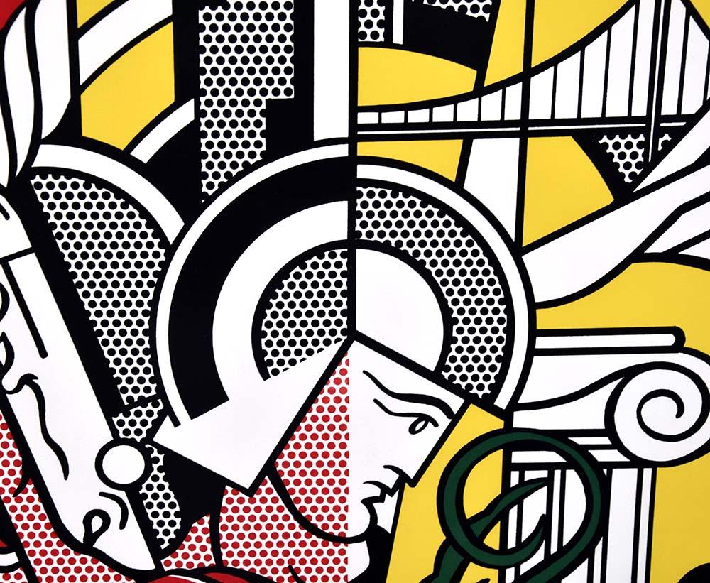 Poster del Guggenheim Museum di A. Solomon - Figurative Print Bianco di Roy Lichtenstein