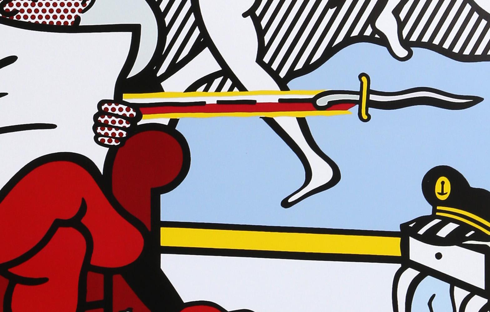 Zinn Lesen, Pop-Art-Poster nach Roy Lichtenstein im Angebot 2