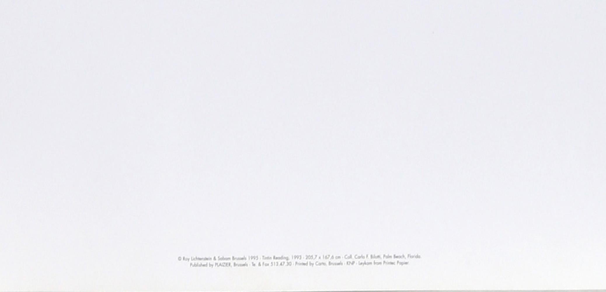 Tin Tin Reading, Pop Art Poster after Roy Lichtenstein For Sale 2