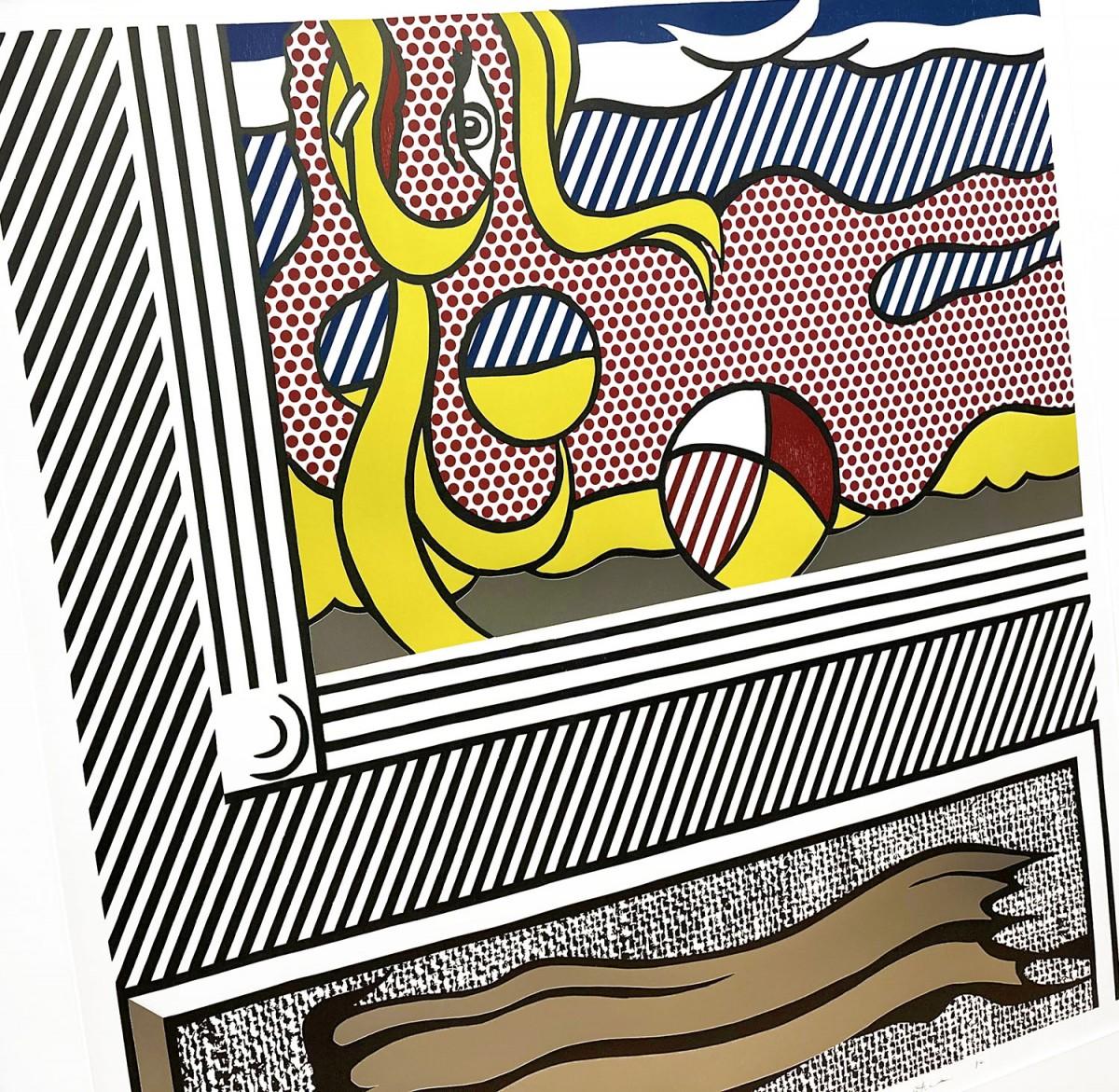 Due dipinti: Beach Ball, dalla serie di dipinti - Print Pop Art di Roy Lichtenstein