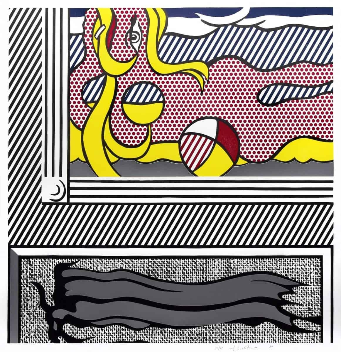 Abstract Print Roy Lichtenstein - Deux peintures : Paire de boules de plage, de la série Paintings