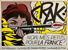 Vintage Offset Lithograph 'CRAK' Roy Lichtenstein Pop Art Castelli Poster