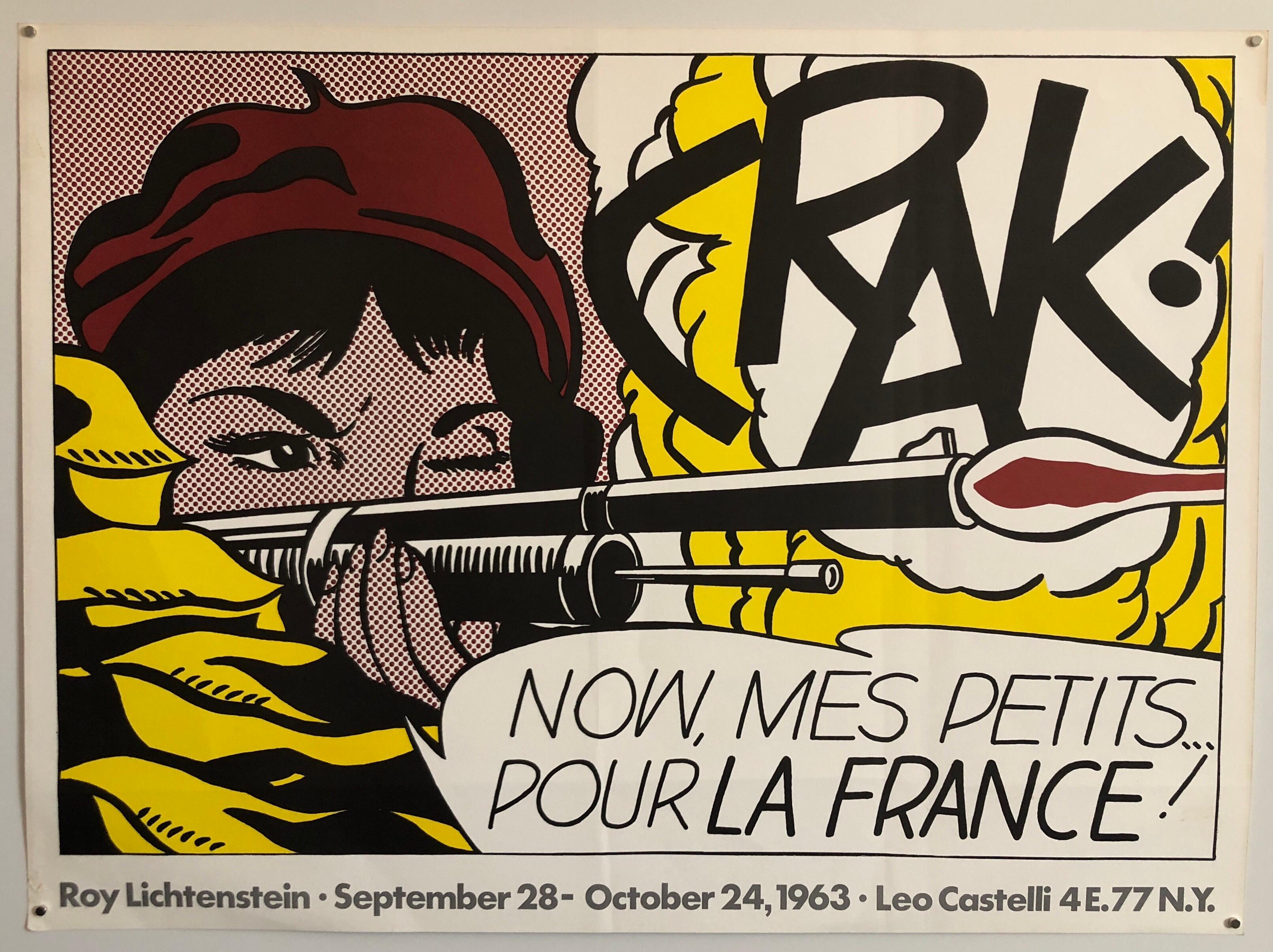 Vintage Offset Lithograph 'CRAK' Roy Lichtenstein Pop Art Castelli Poster 2