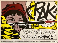 Lithographie offset vintage « CRAK » de Roy Lichtenstein - Affiche Pop Art Castelli