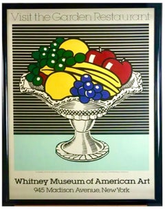 Vintage Offset Lithograph Screenprint Roy Lichtenstein Pop Art Whitney Poster