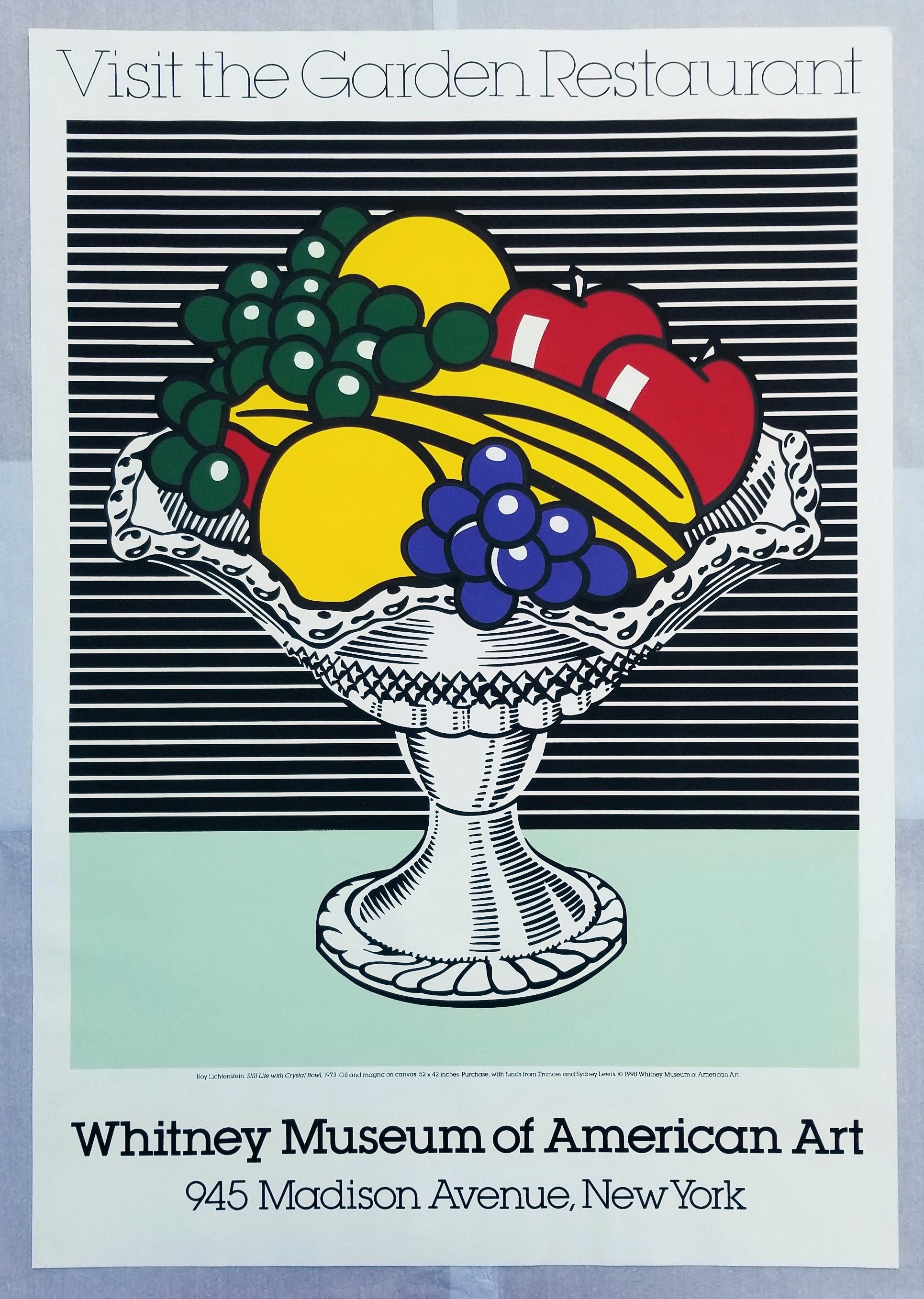 Whitney Museum of American Art (Still Life with Crystal Bowl) Poster /// Pop Art - Print by Roy Lichtenstein