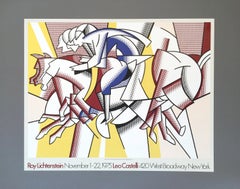 Roy Lichtenstein 'Red Horseman / Leo Castelli' Rare Original 1975 Poster Print