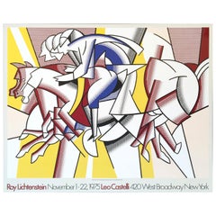 Roy Lichtenstein 'Red Horseman / Leo Castelli' Rare Original 1975 Poster Print