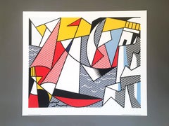 Roy Lichtenstein 'Sailboats / Leo Castelli' Rare Original 1973 Poster Print