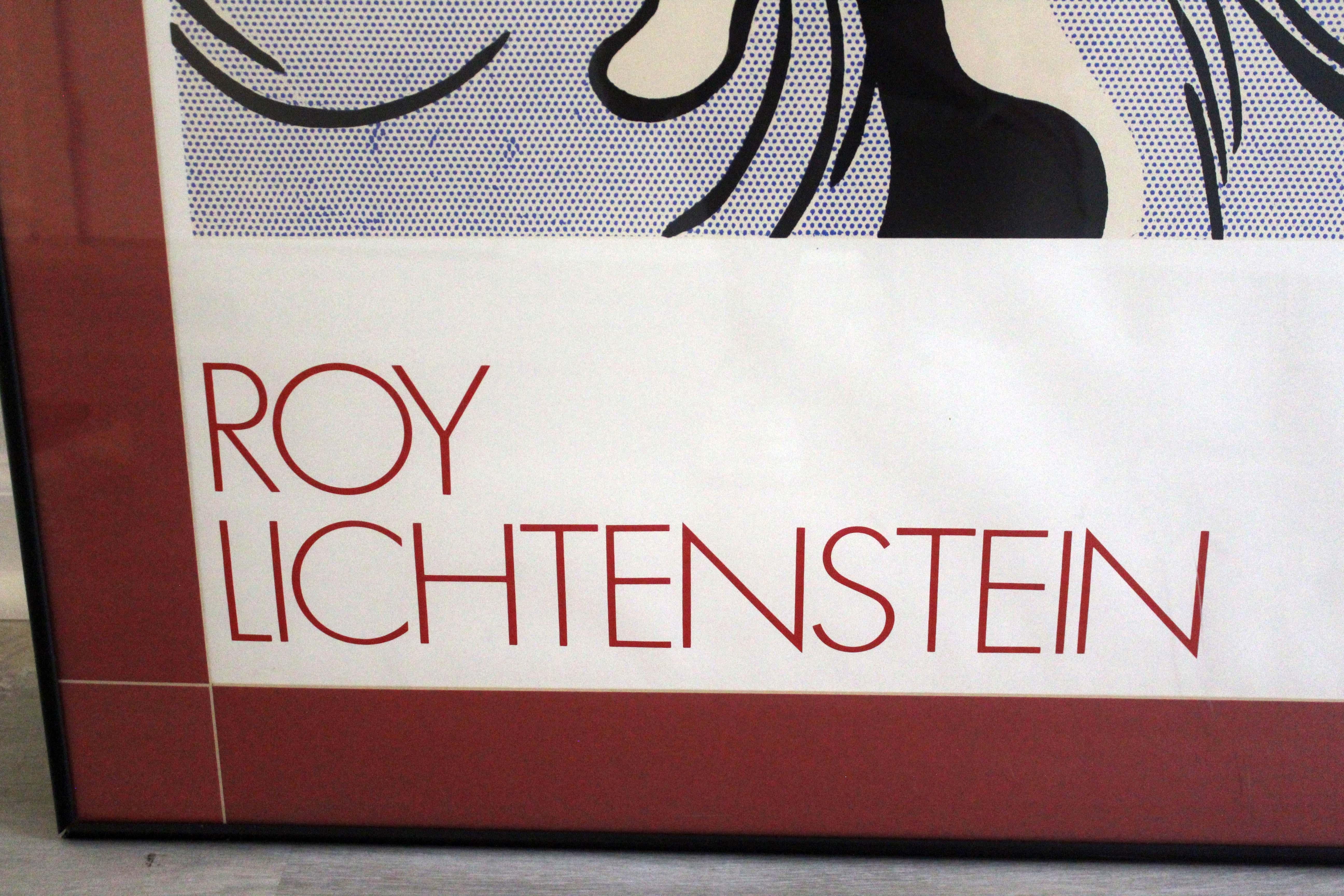 Late 20th Century Roy Lichtenstein Signed Drowning Girl Museum of Modern Art Vintage 1989 Framed