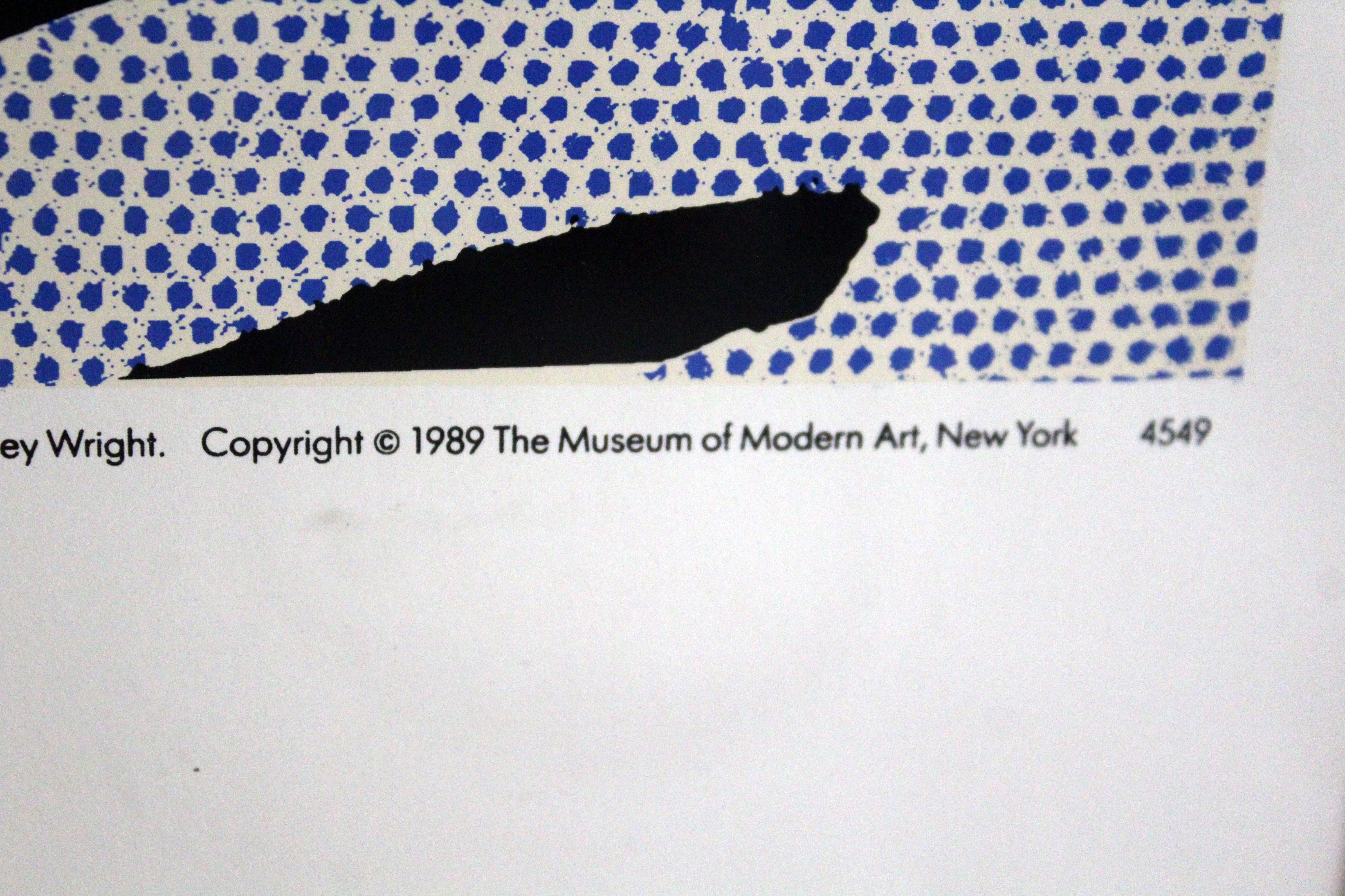 Roy Lichtenstein Signed Drowning Girl Museum of Modern Art Vintage 1989 Framed 2