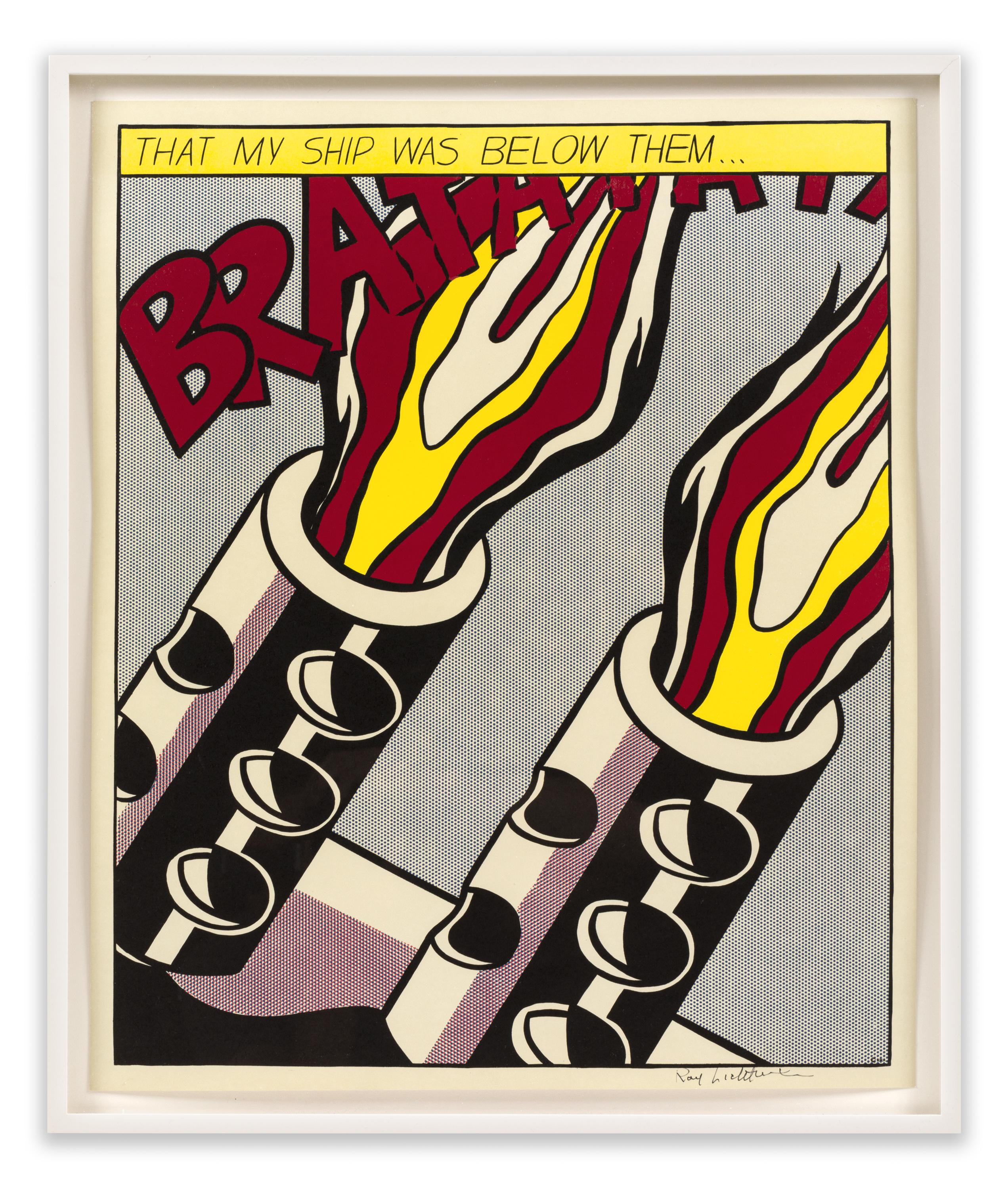 Dutch Roy Lichtenstein Signed Triptych 