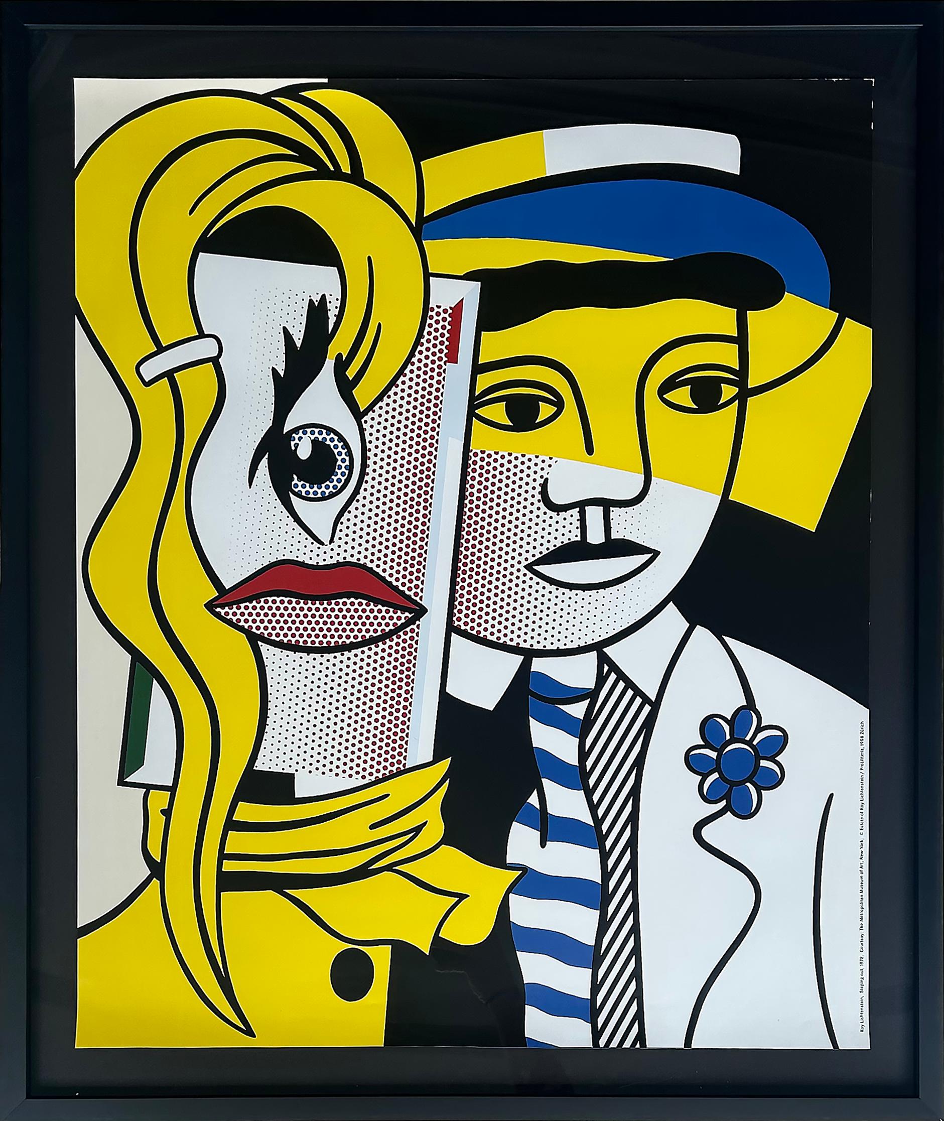 Roy Lichtenstein Stepping Out Metropolitan Exhibition Poster, Switzerland 1998 In Good Condition For Sale In Miami, FL