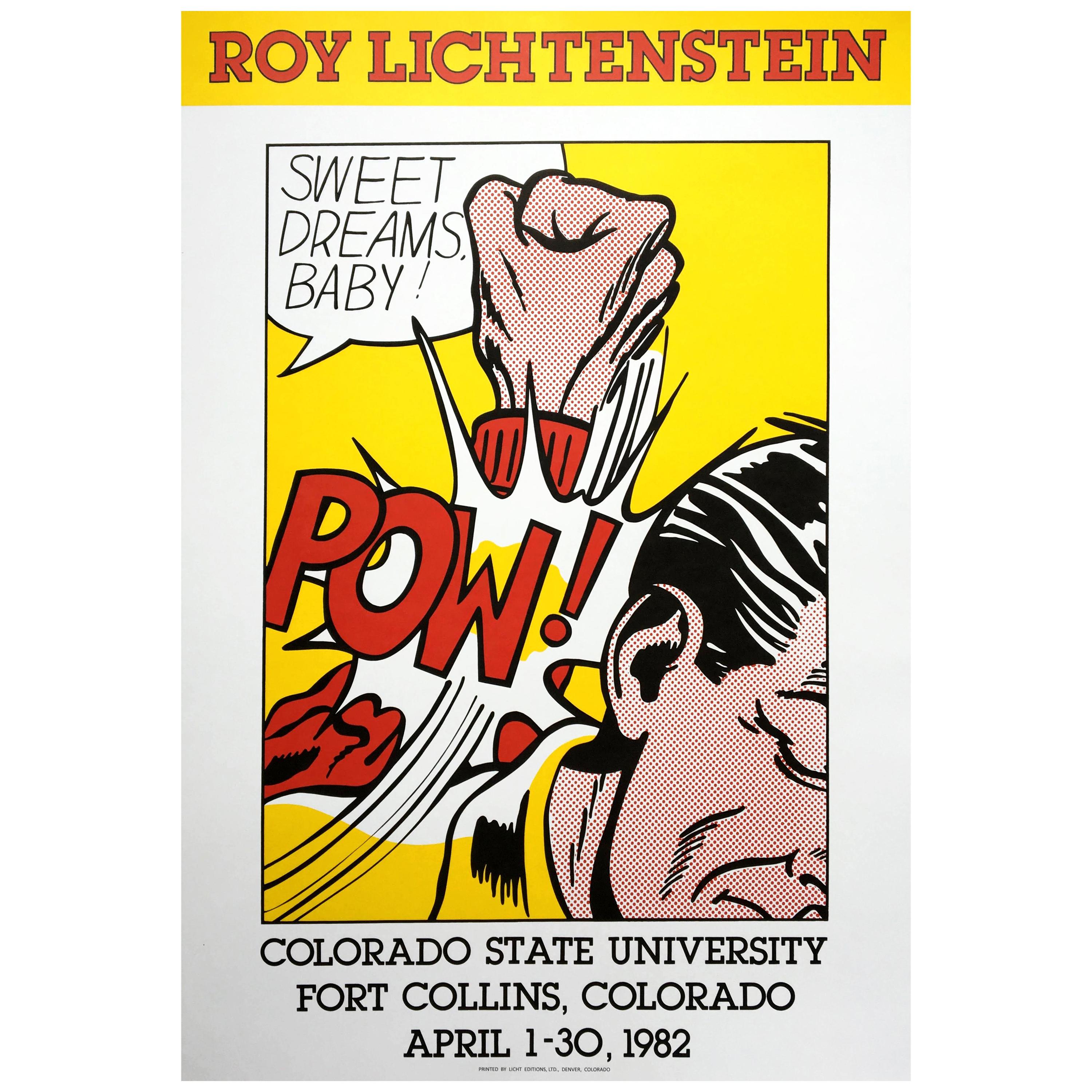 Roy Lichtenstein 'Sweet Dreams, Baby!' Rare Vintage 1982 Poster Print For Sale