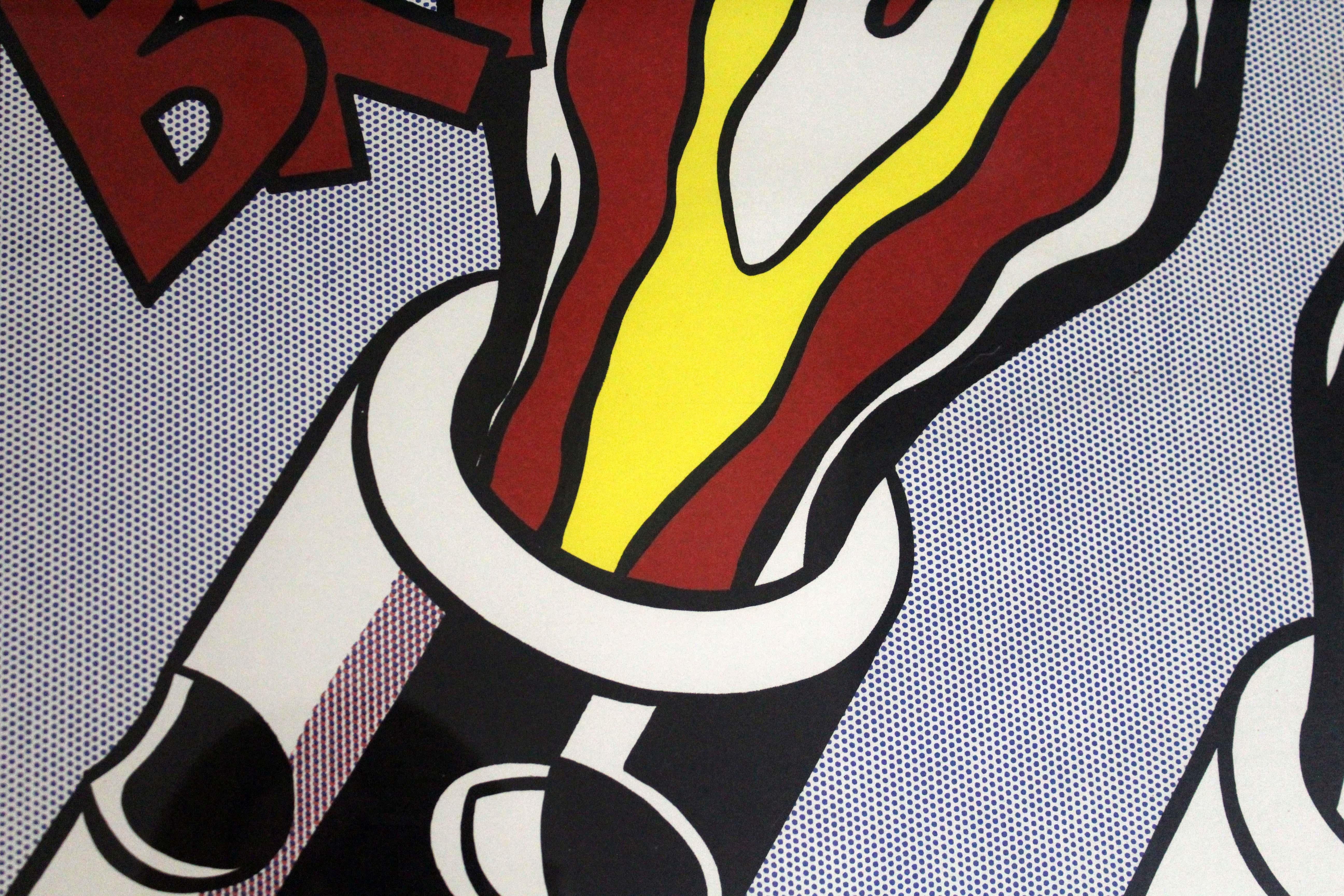 Affiche Pop Art vintage As I Opened Fire de Roy Lichtenstein encadrée en vente 4